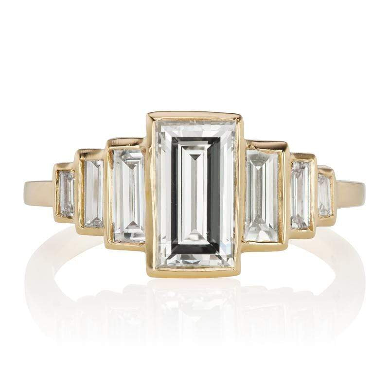 Step Down Baguette Engagement Ring | Victor Barboné Jewelry