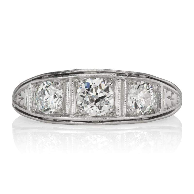 Art Deco Three Stone Ring | V. Barboné Jewelry