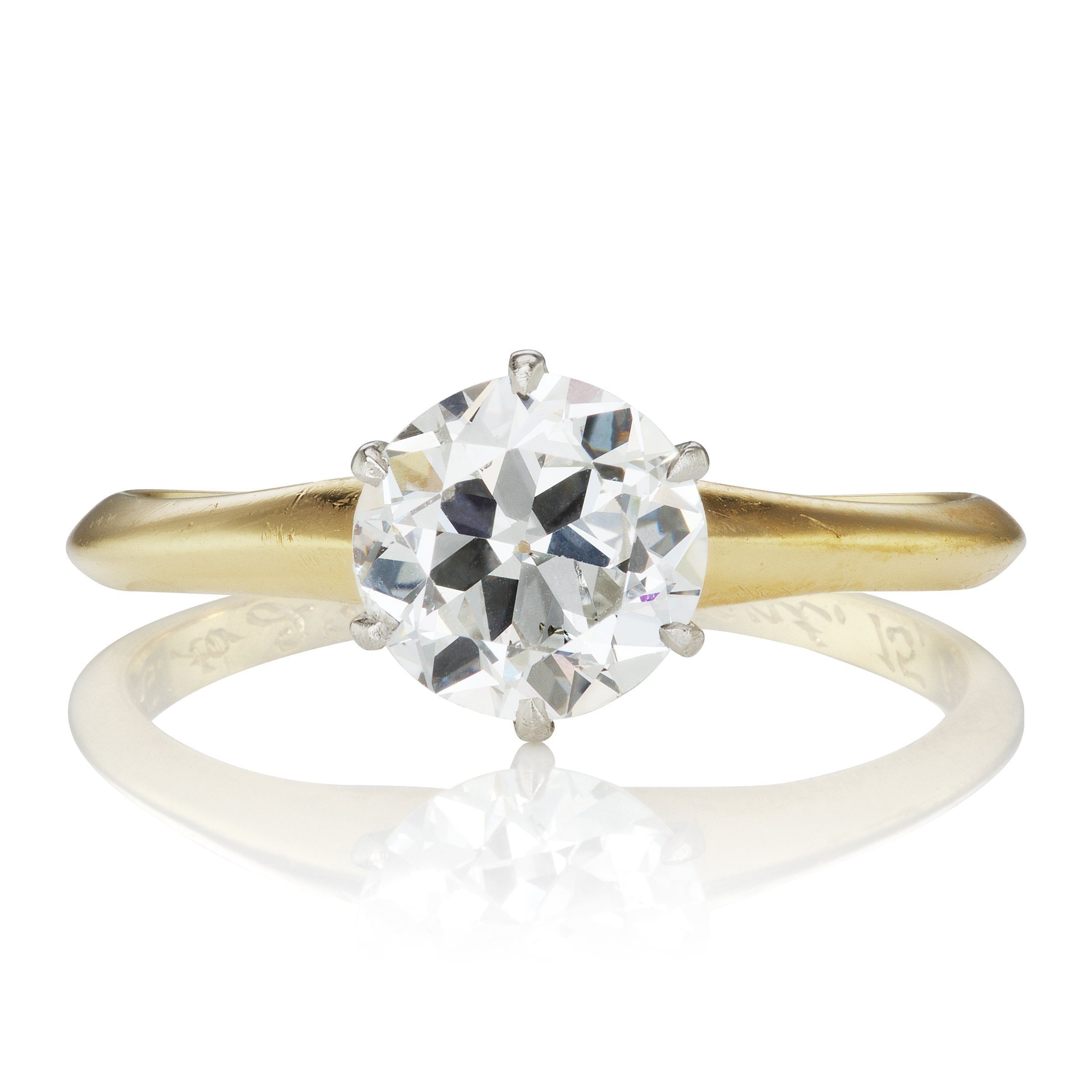Vintage Tiffany Yellow Gold Diamond Engagement Ring | Victor Barbone