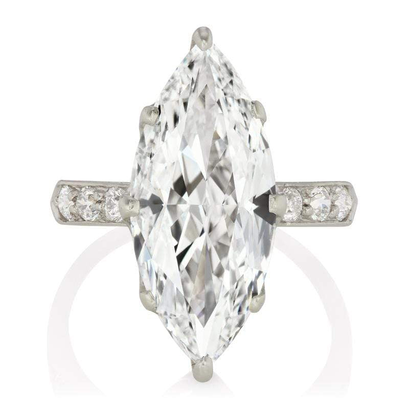 Vintage Tiffany & Co Marquise Diamond Engagement Ring