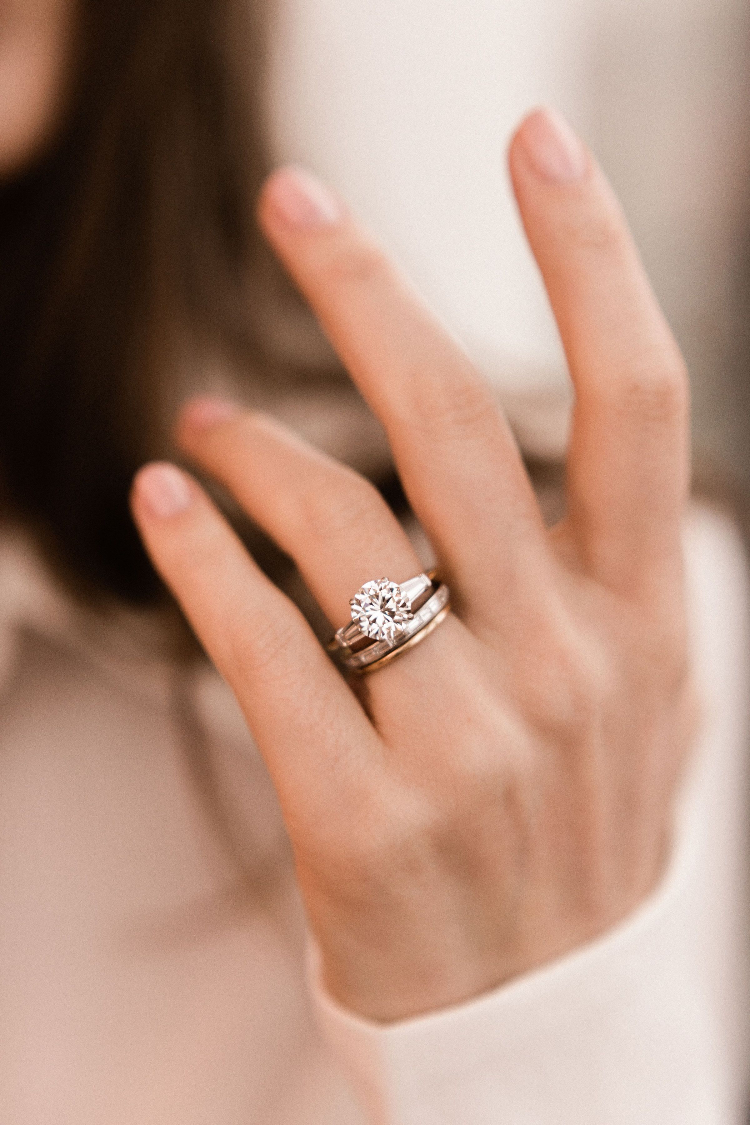 Tiffany & Co. Tiffany Round Diamond Engagement Ring With Tapered Baguettes