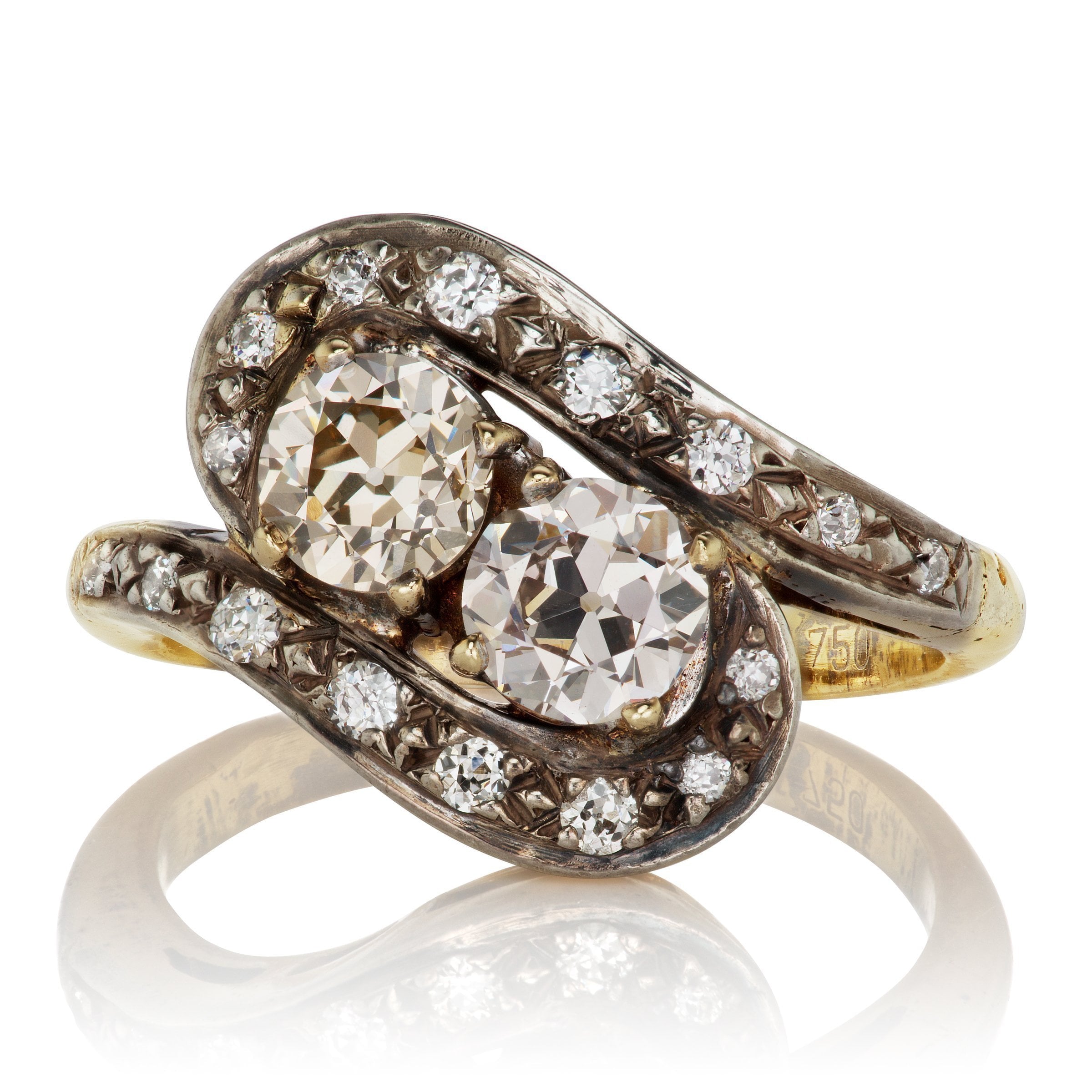 Antique Toi Et Moi Engagement Ring Circa 1905 | Victor Barbone