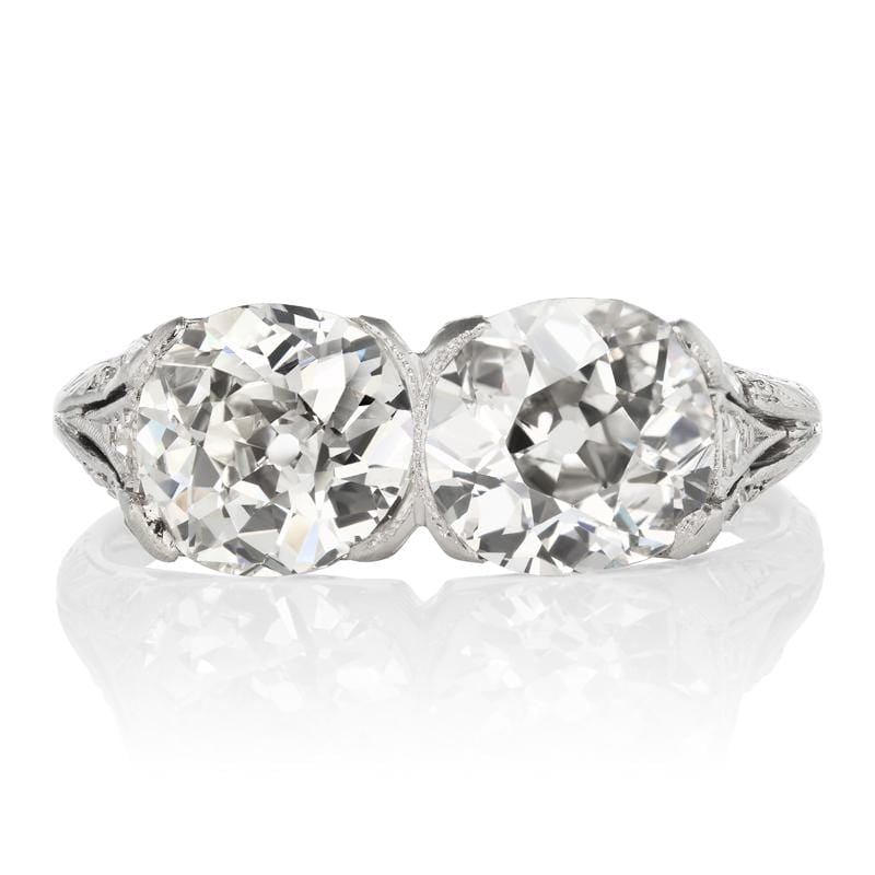 Vintage J.E. Caldwell Platinum Diamond Engagement Ring