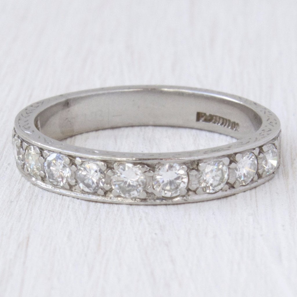 Diamond and Platinum Wedding Band | Eloise - Victor Barbone