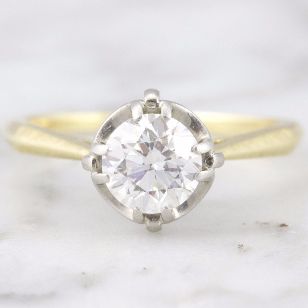 Vintage Solitare 0.85 ct Diamond Engagement Ring | Emily - Victor Barbone