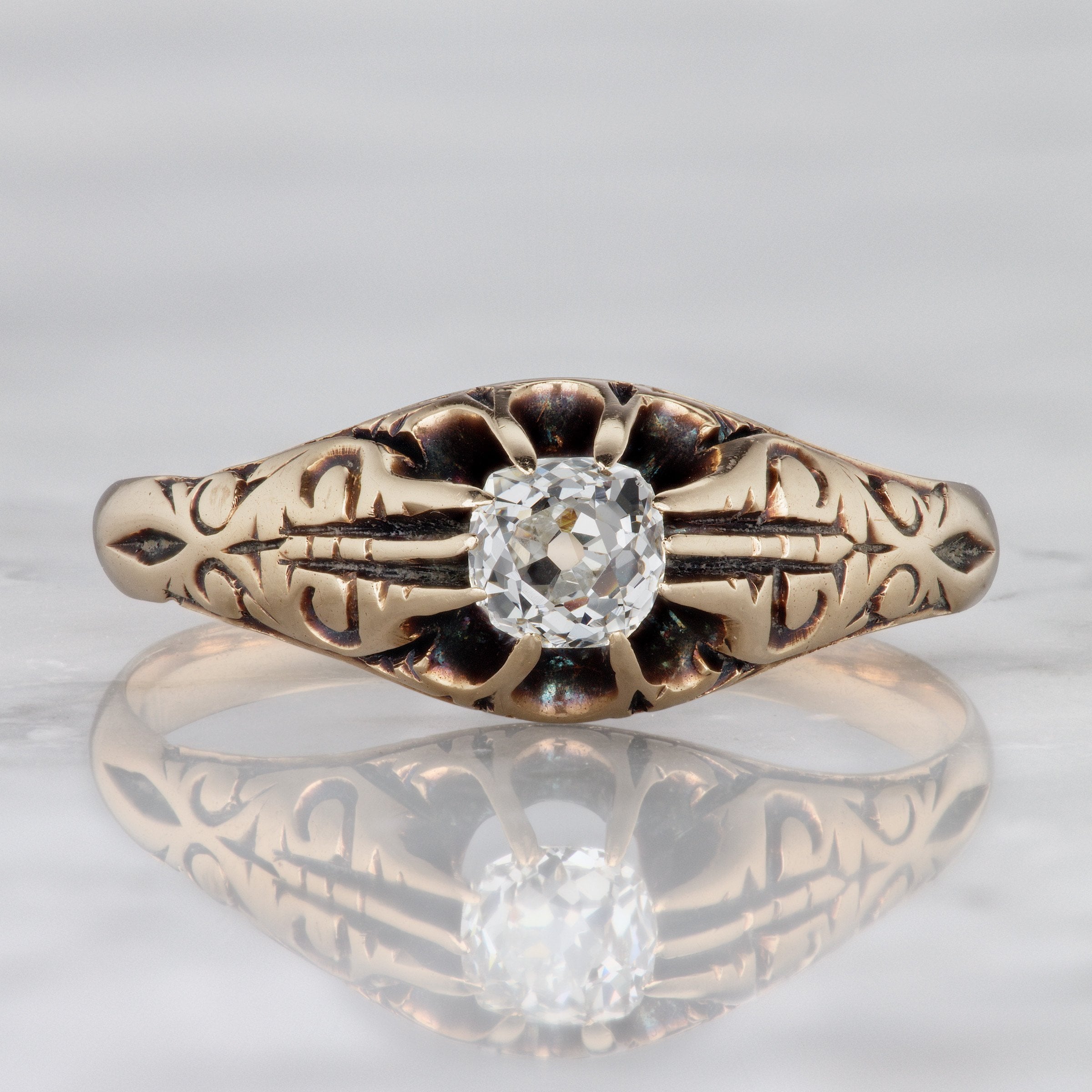 Antique Diamond Engagement Ring - Victorian Era | Victor Barbone
