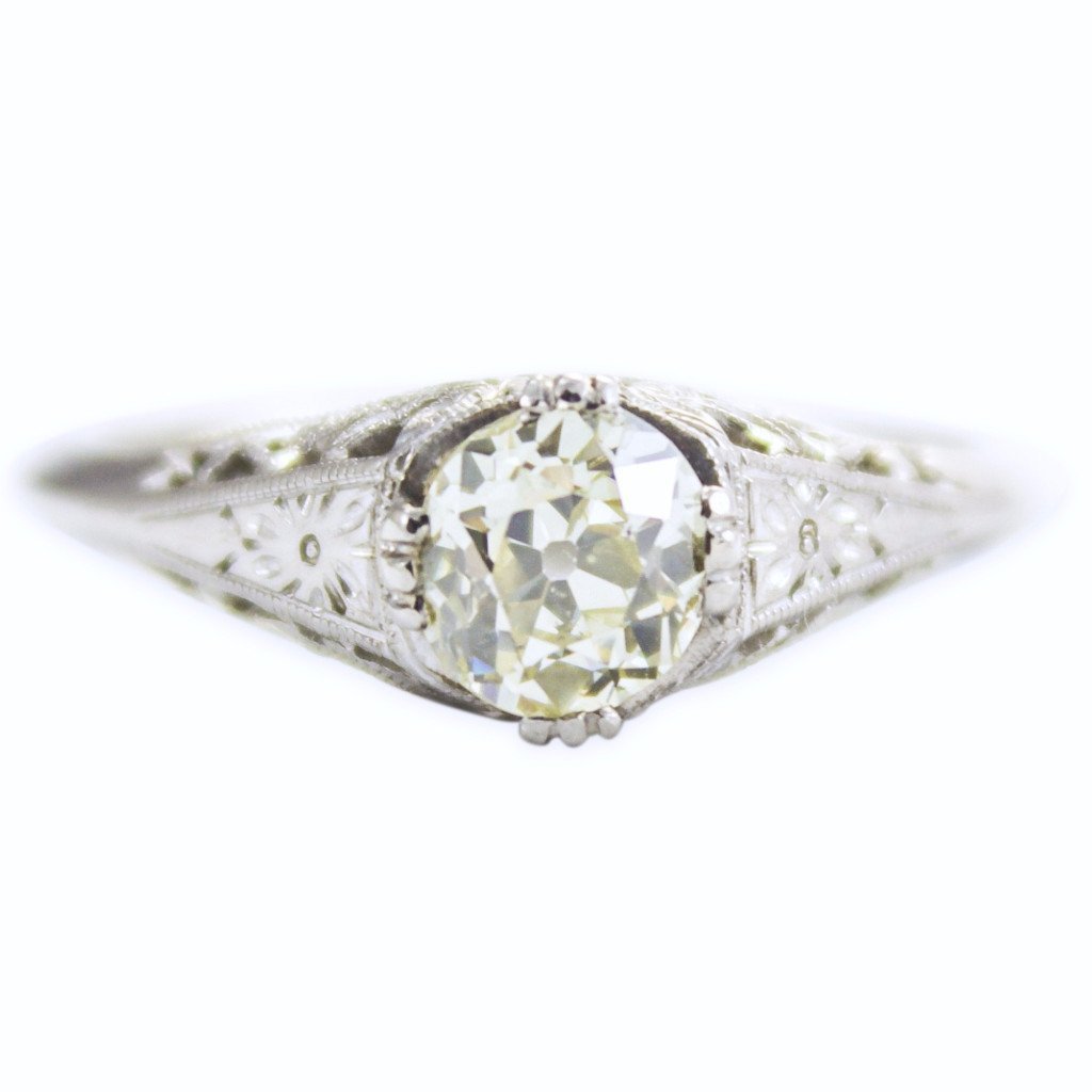 Vintage Old Mine Cut Diamond Engagement Ring- Penelope