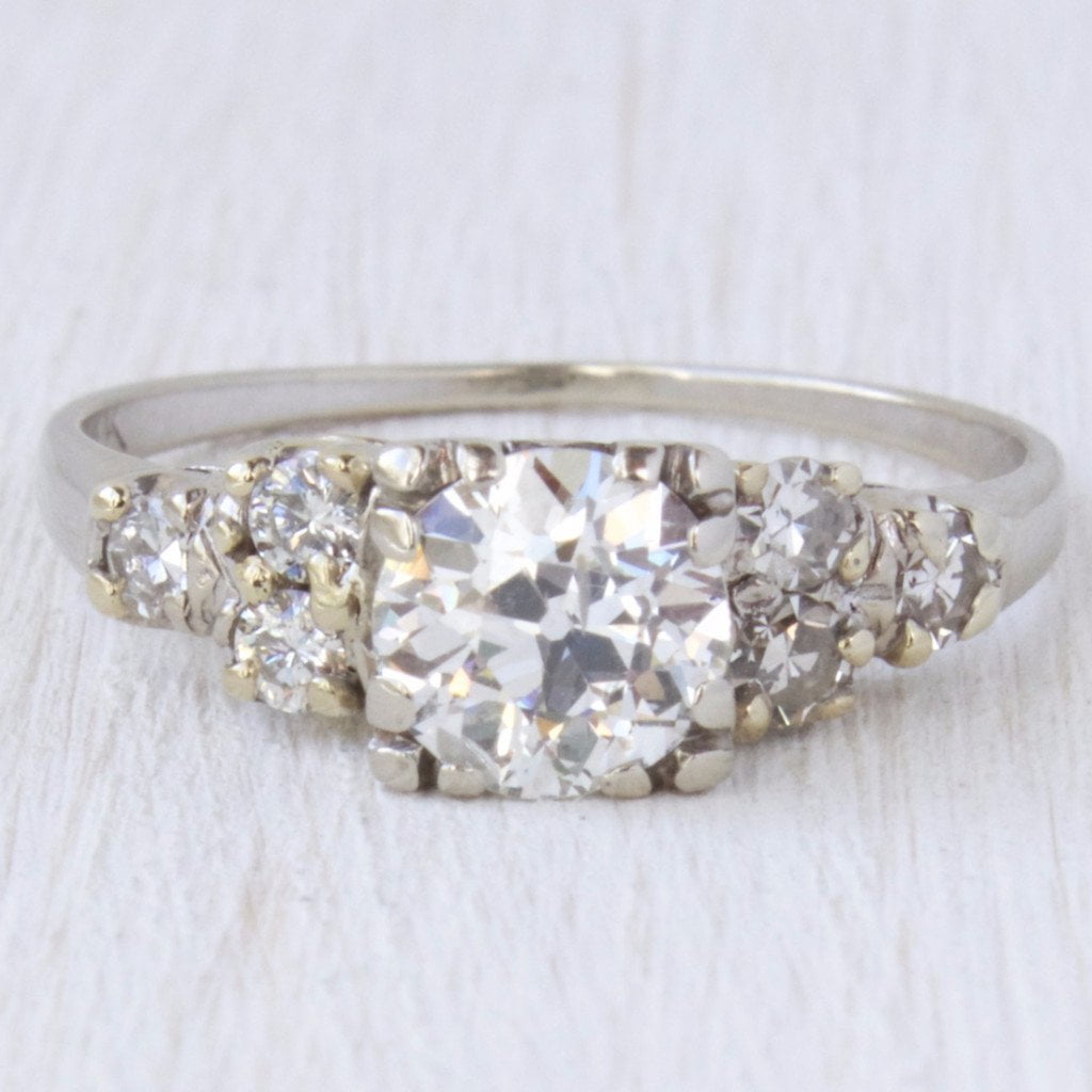 0.88 Ct Old European Cut Diamond Engagement Ring | Sophia - Victor Barbone