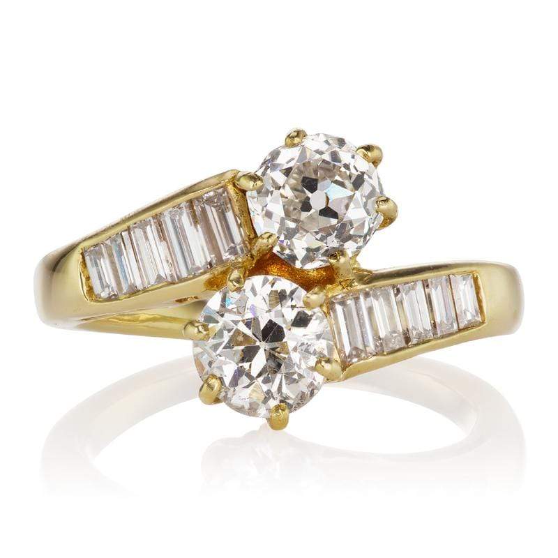 Bypass Diamond Engagement Ring Circa 1940 | Victor Barbone
