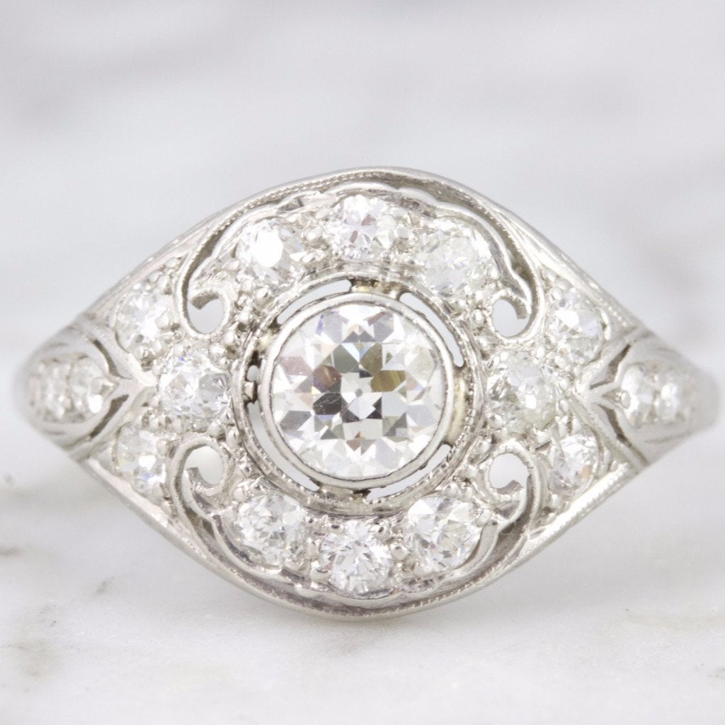 Edwardian Diamond Engagement Ring | Versailles - Victor Barbone