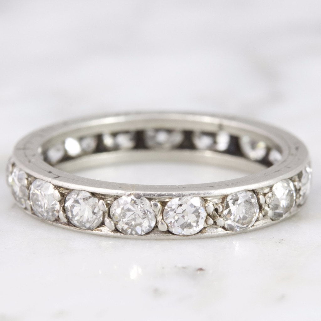 Vintage Diamond and Platinum Eternity Band | Mariah - Victor Barbone