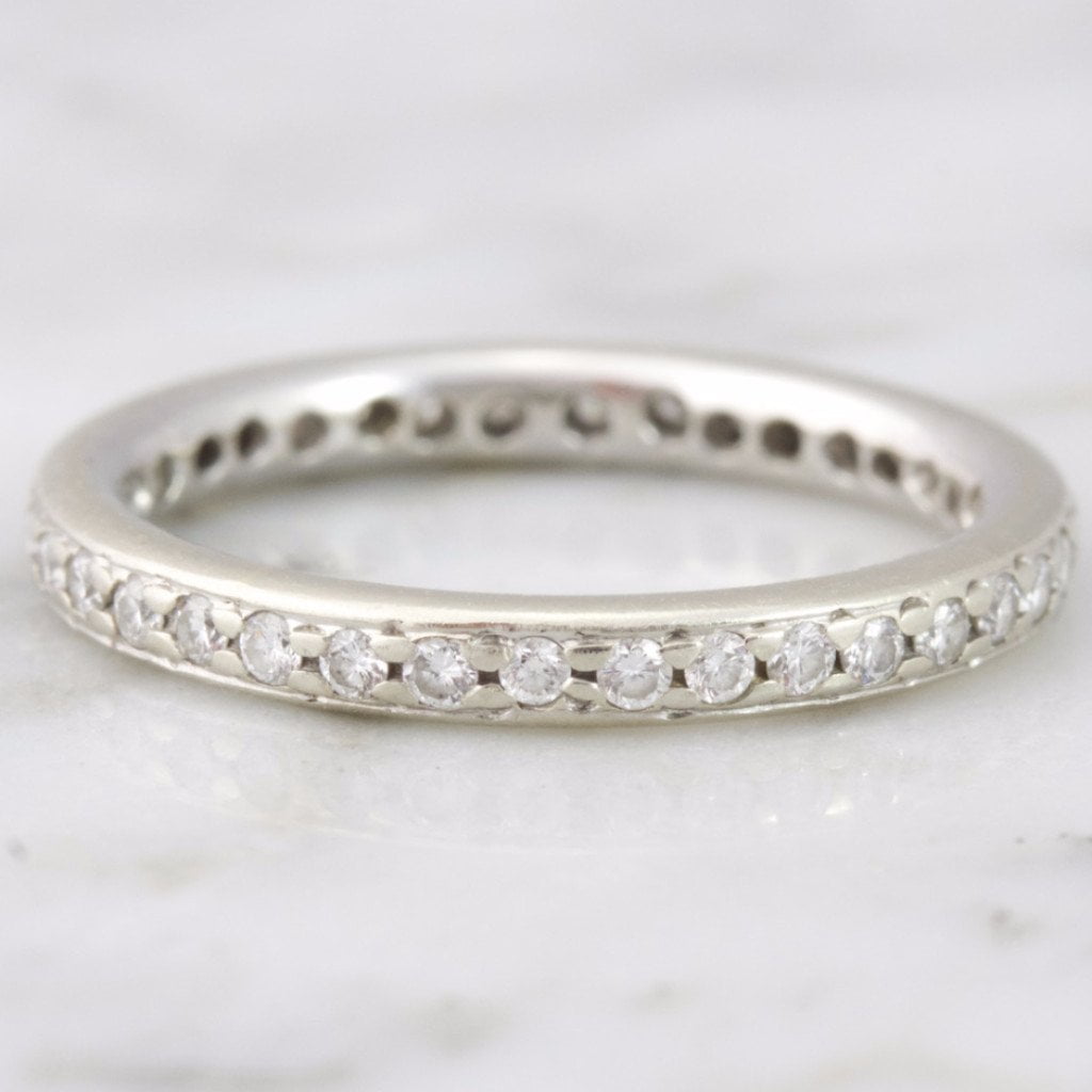 Vintage Diamond Eternity Band - White Gold | Victor Barbone