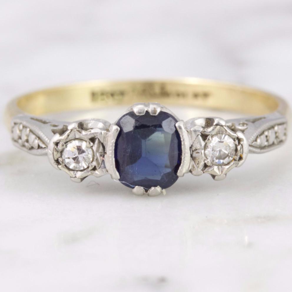 Vintage Sapphire Engagement Ring | Serena - Victor Barbone