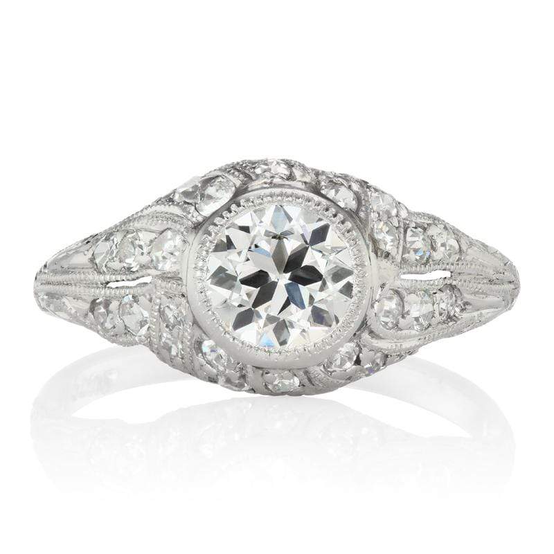 Bezel Set Engagement Ring - Vintage Circa 1920 | Victor Barbone