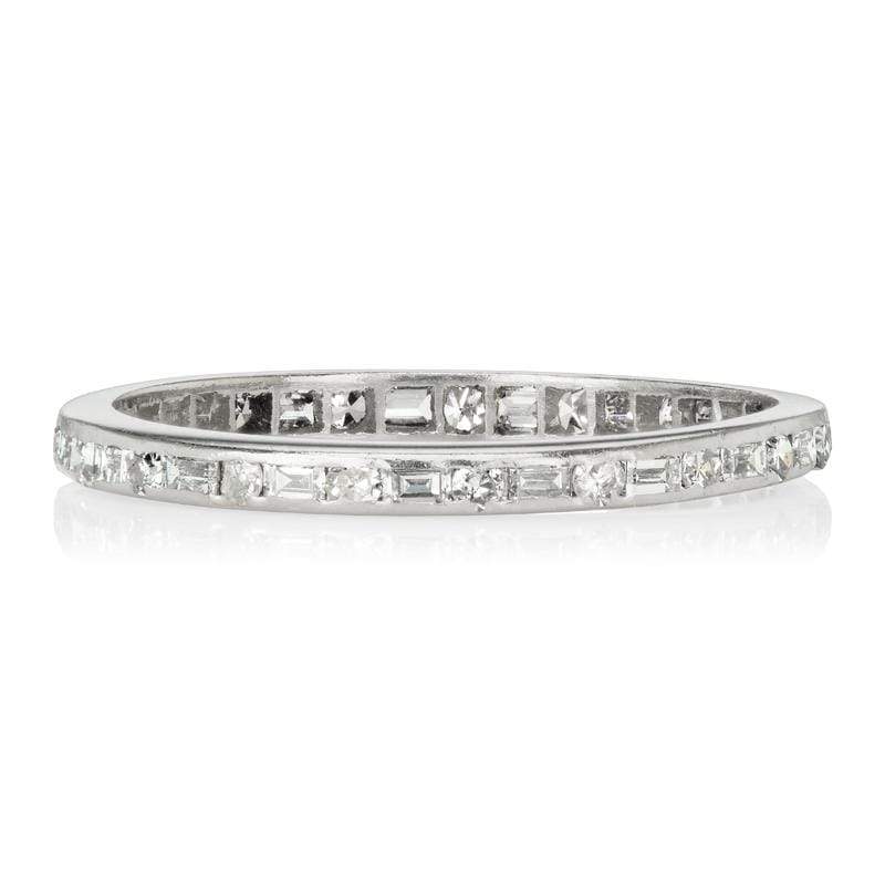 Vintage Baguette Diamond Wedding Band | Victor Barbone