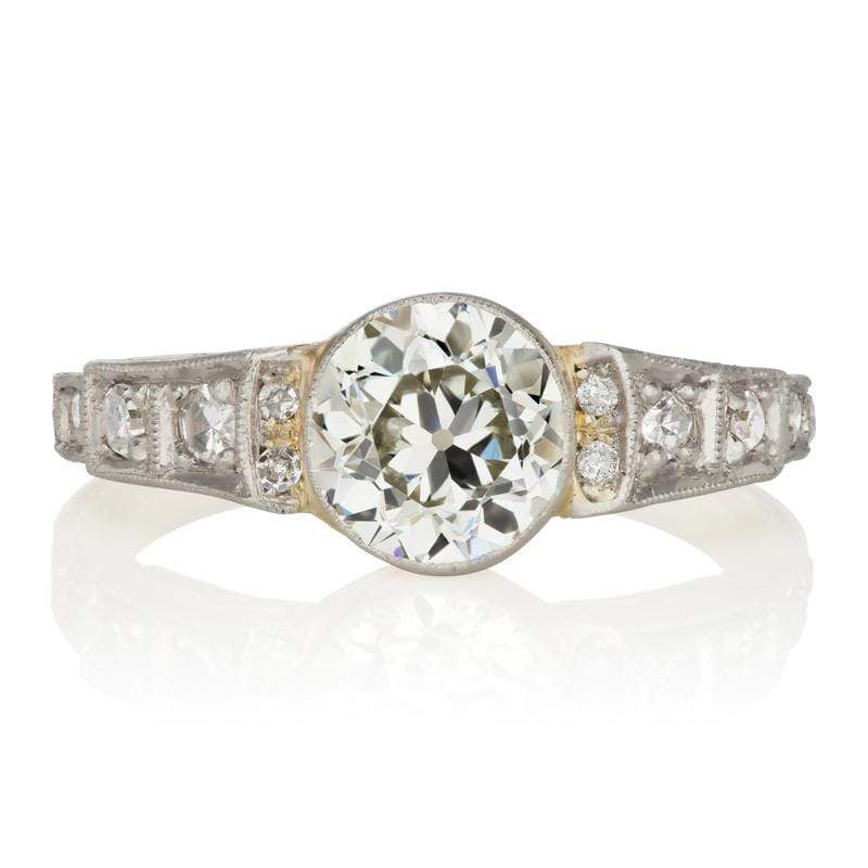 Milgrain Bezel Engagement Ring Circa 1920 | Victor Barbone