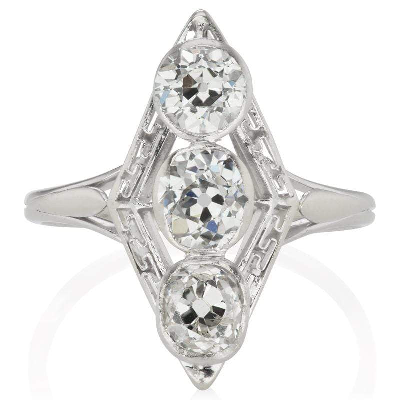Diamond Shaped Diamond Engagement Ring Circa 1920 | Victor Barbone