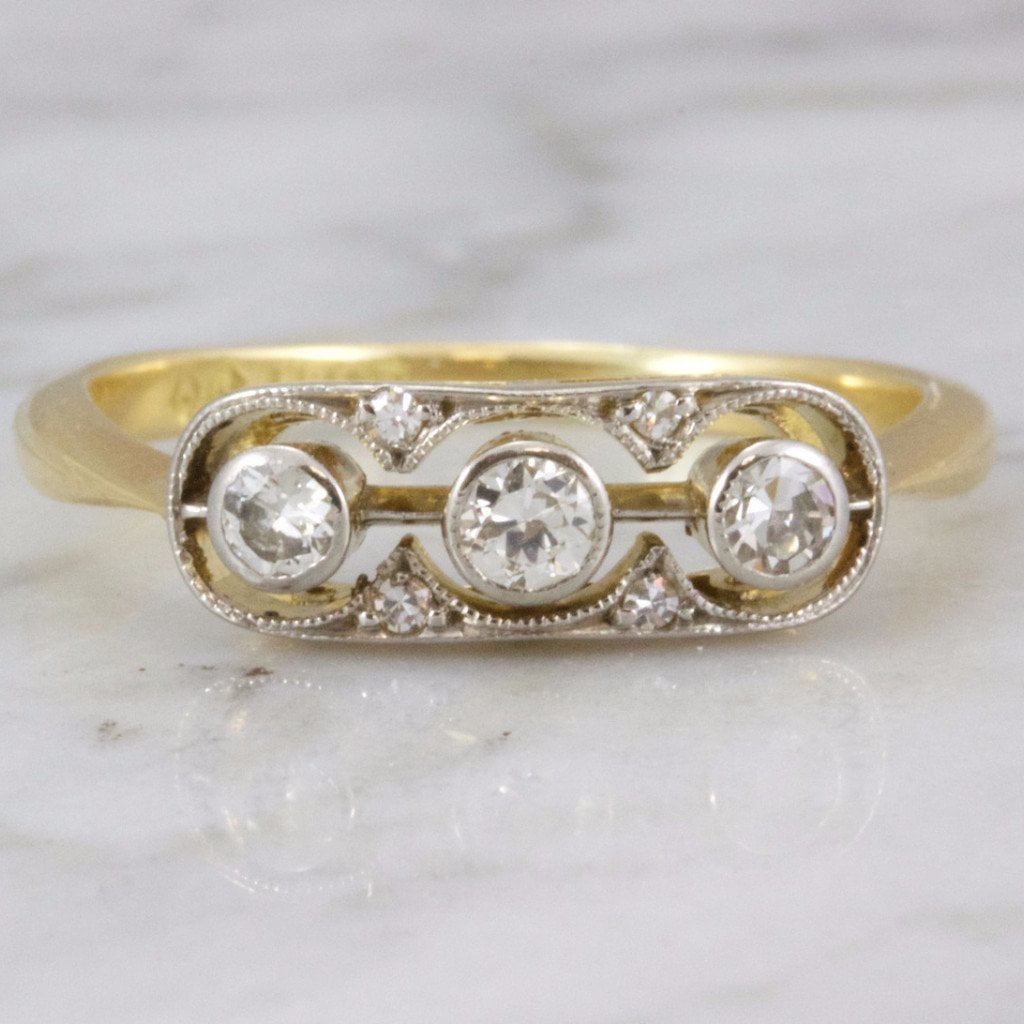 Unique Three Stone Engagement Ring | Haylee - Victor Barbone