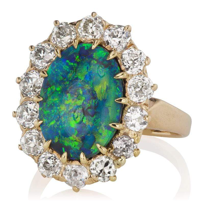 Opal + Diamond Ring