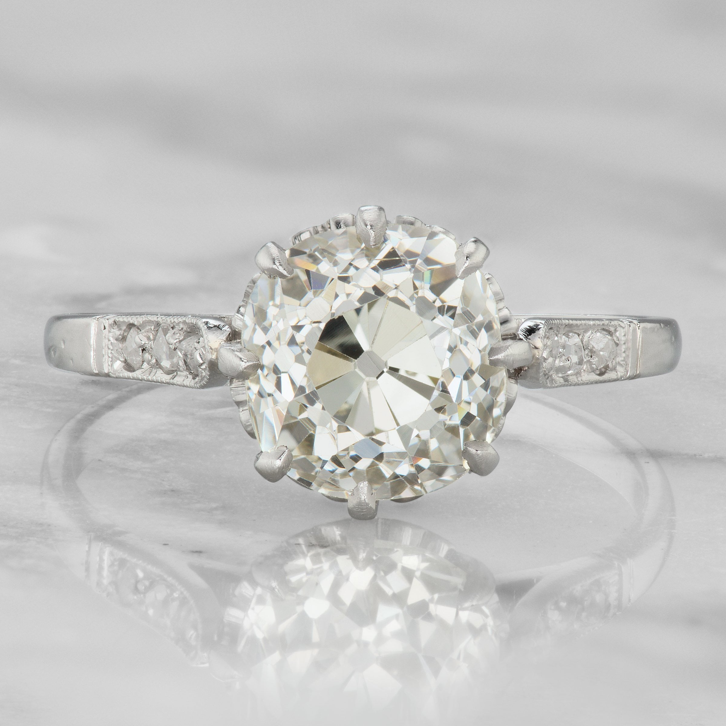 Cushion Cut Solitaire Diamond Engagement Ring | Victor Barbone