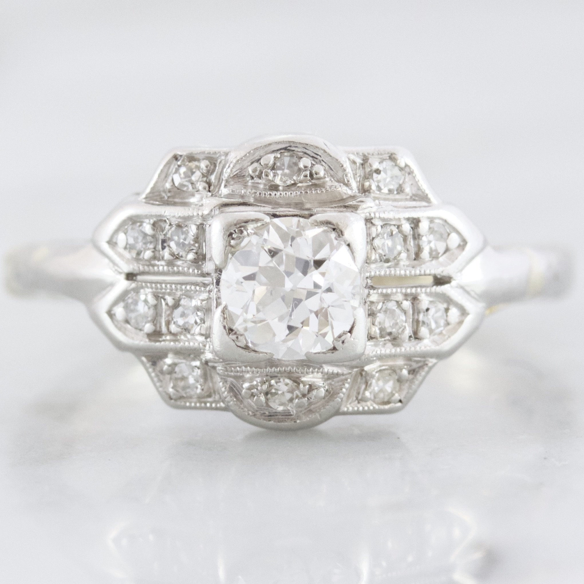 Amazing Diamond Engagement Ring Circa 1930 | Victor Barbone