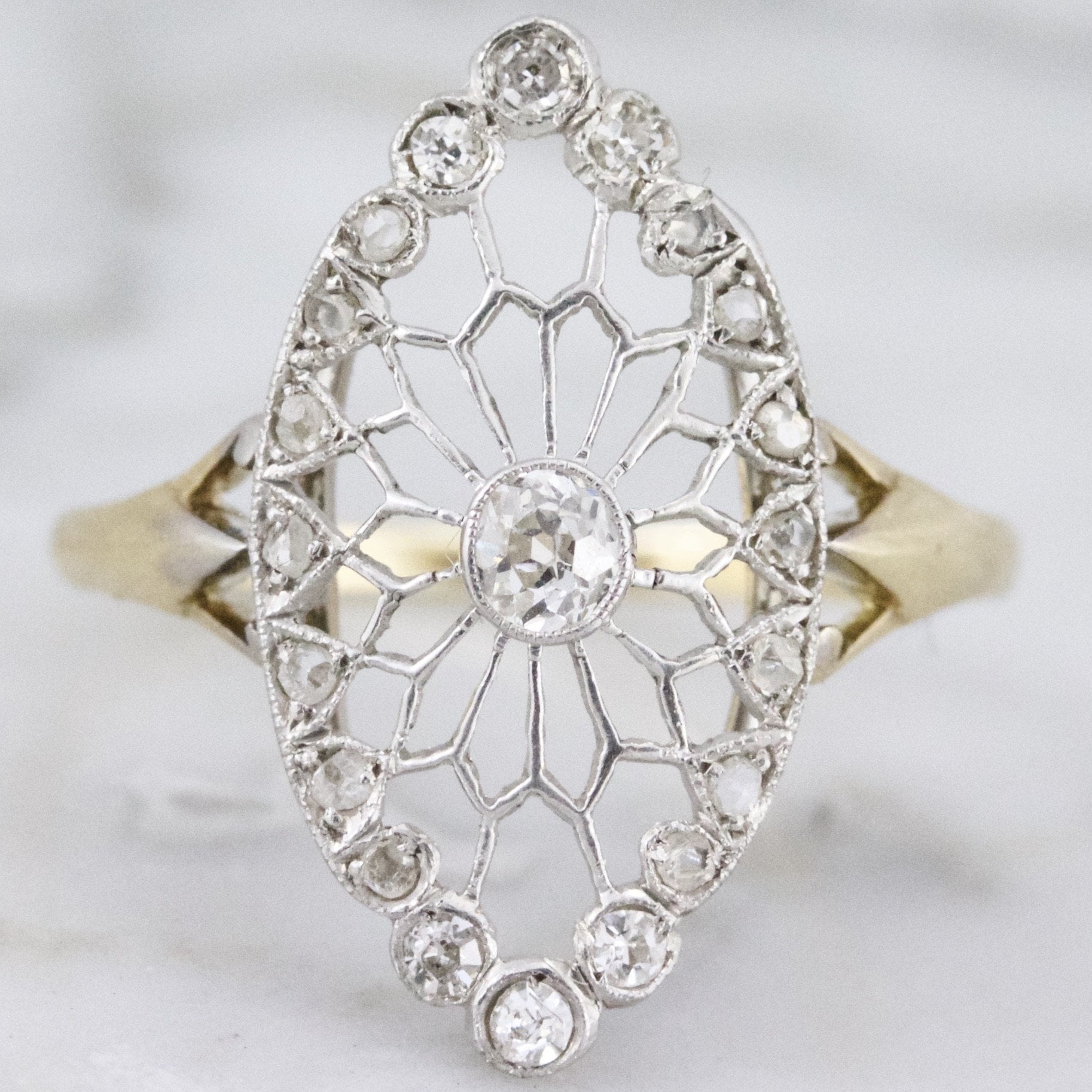 Edwardian Filigree Diamond Engagement Ring | Collette - Victor Barbone Jewelry