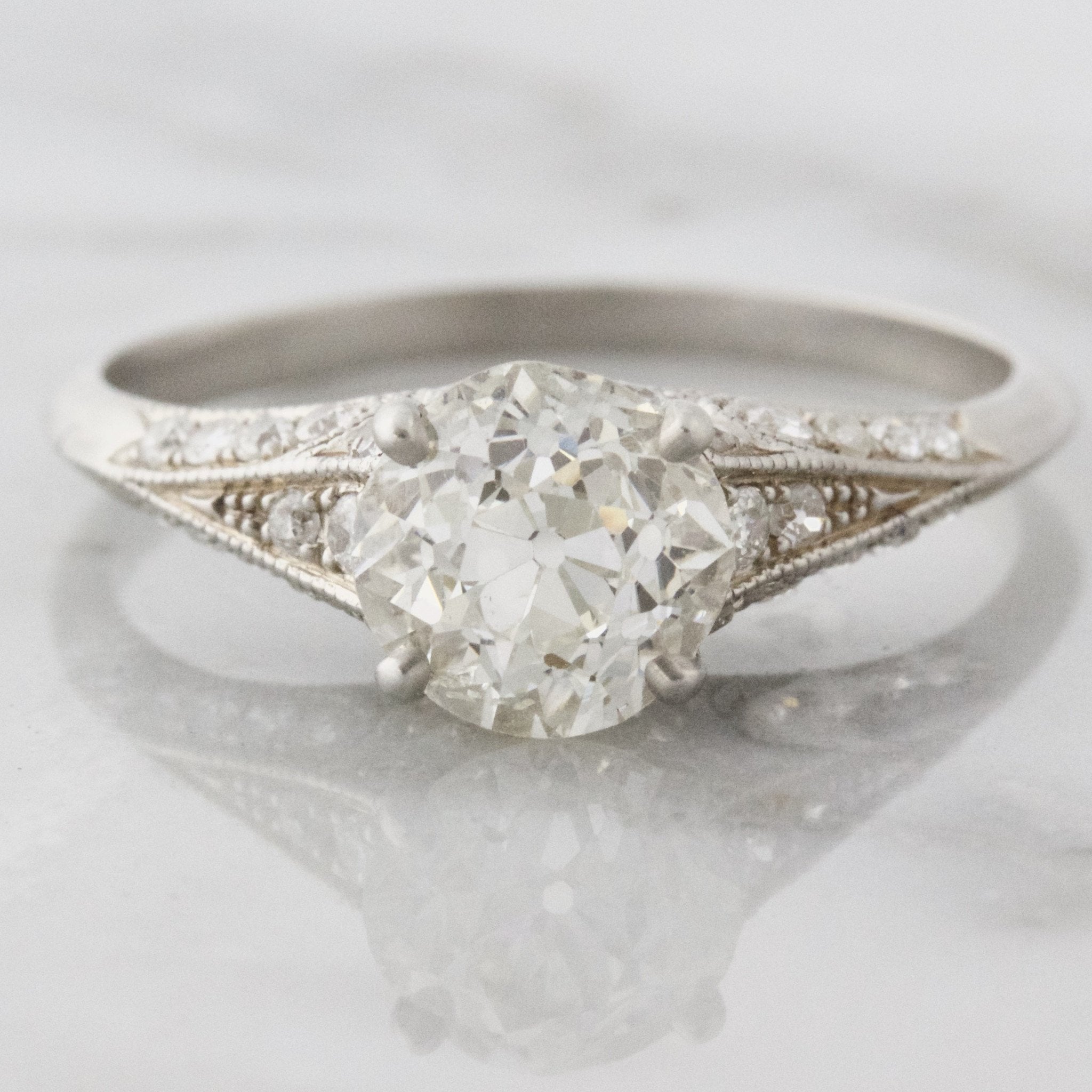 Art Deco Old European Cut Solitaire Engagement Ring | Kylie - Victor Barbone Jewelry