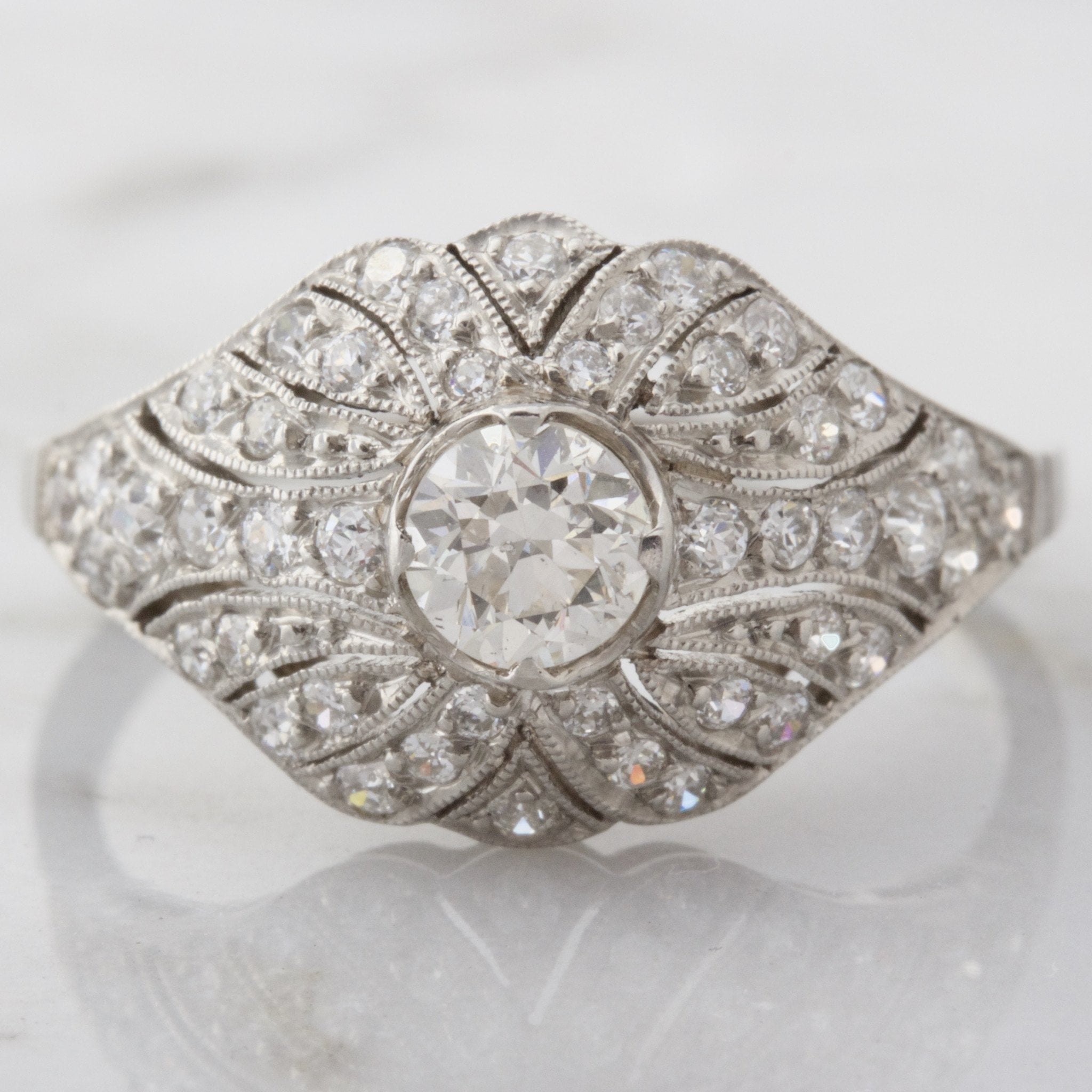 Unique Diamond Engagement Ring - Art Deco | Victor Barbone