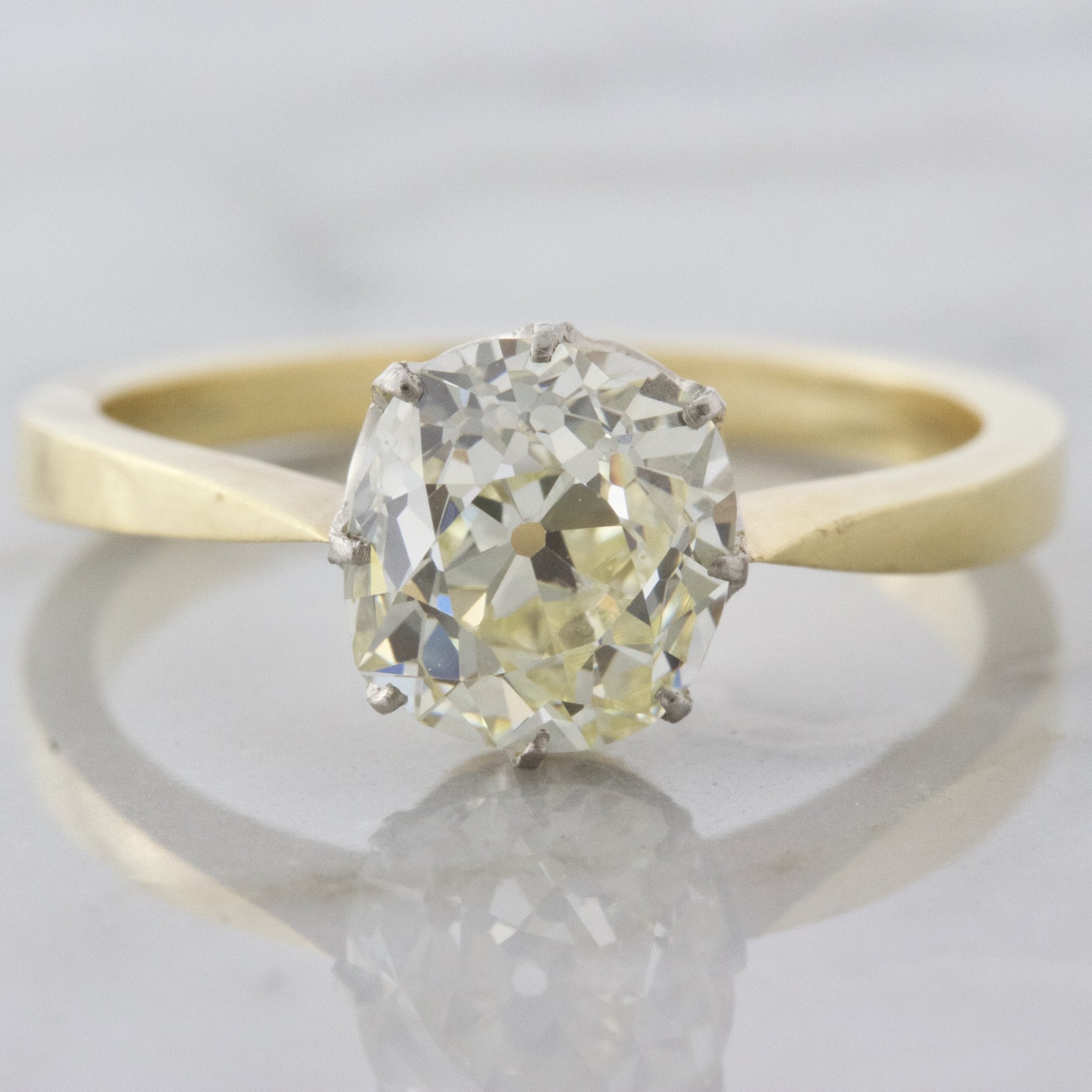 Solitaire Diamond Yellow Gold Engagement Ring | Victor Barbone