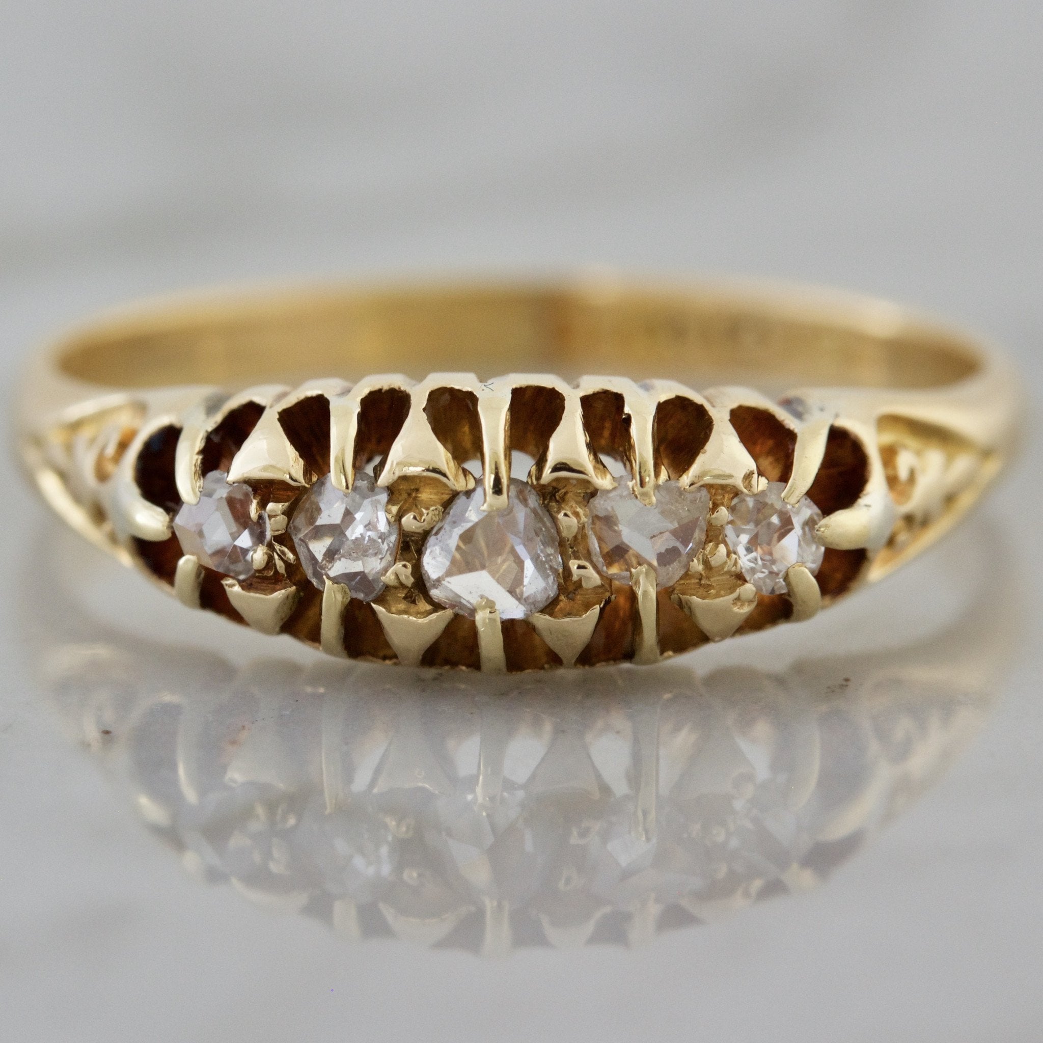 Vintage 5 Stone Diamond Engagement Ring | Victor Barbone