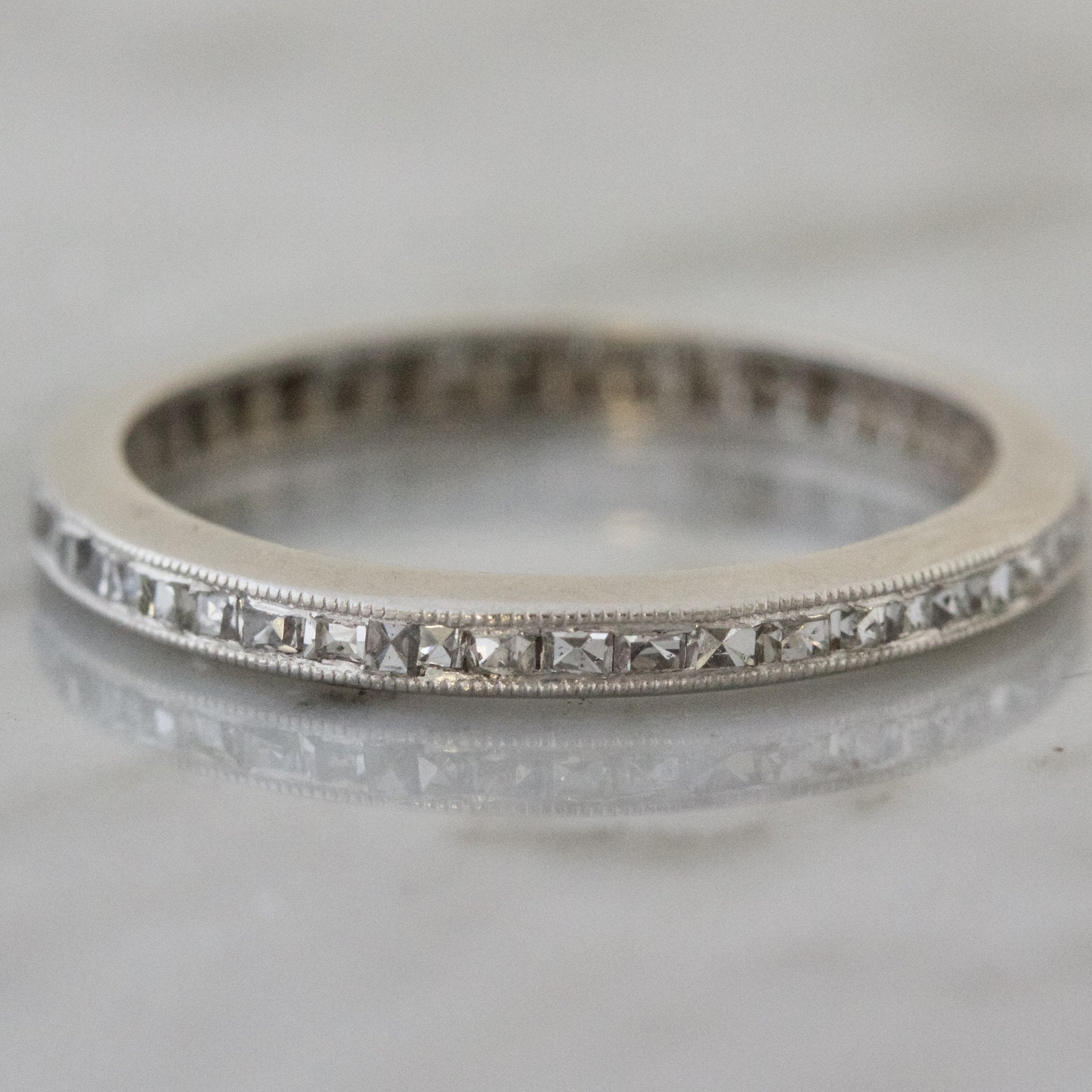 Art Deco French Cut Diamond Eternity Band | Victor Barbone