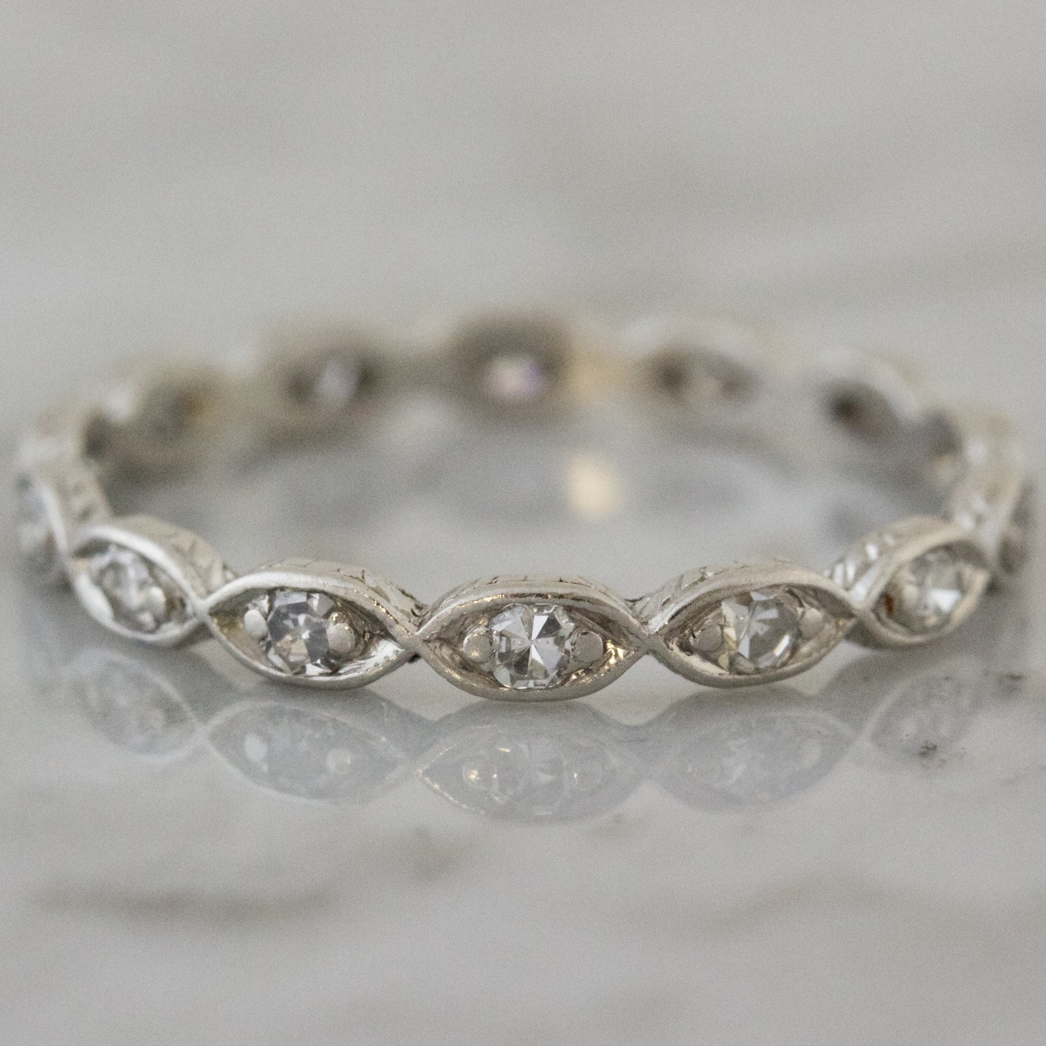Unique Vintage Eternity Band - 14 Single Cut Diamonds | Victor Barbone