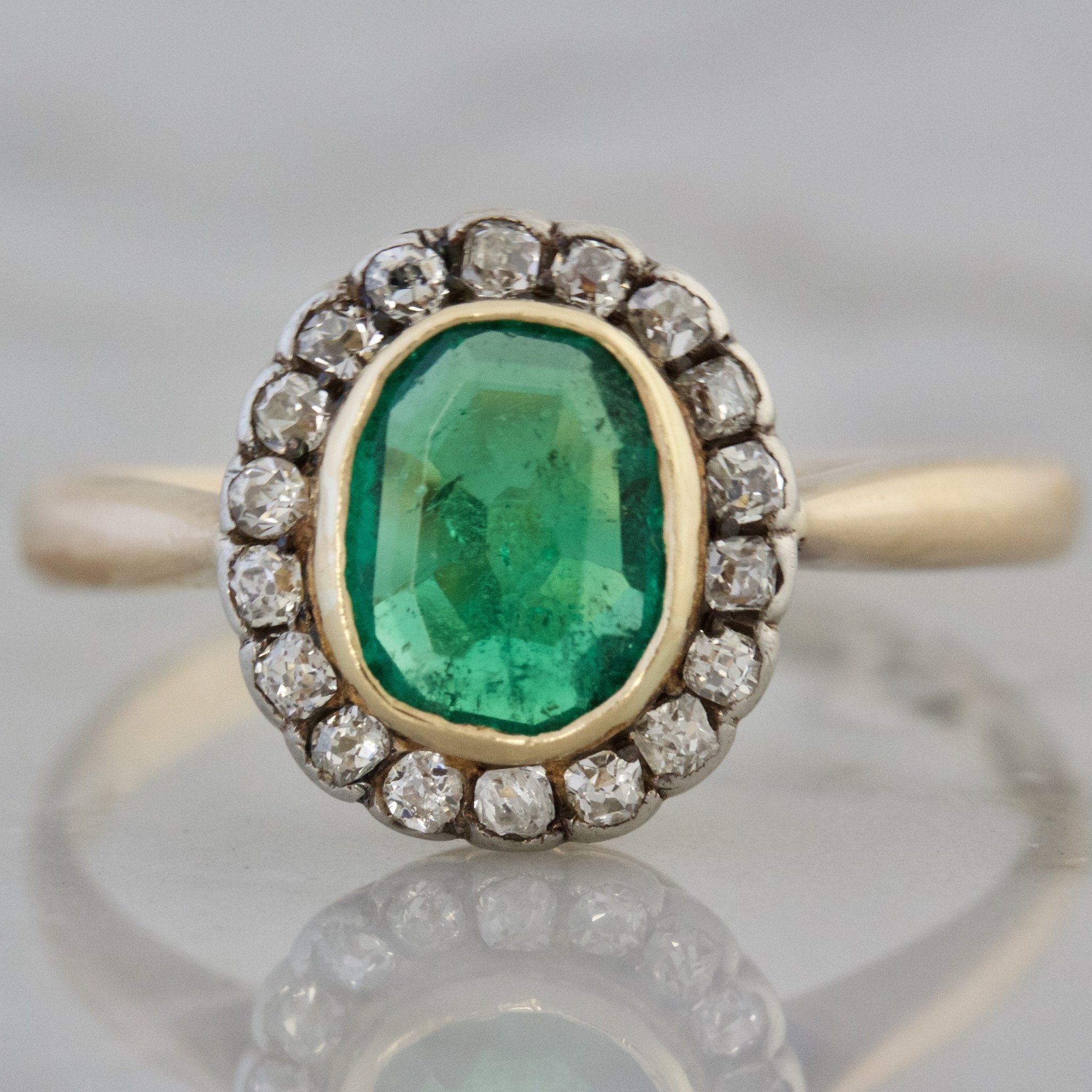 Emerald & Diamond Engagement Ring Vintage | Victor Barbone