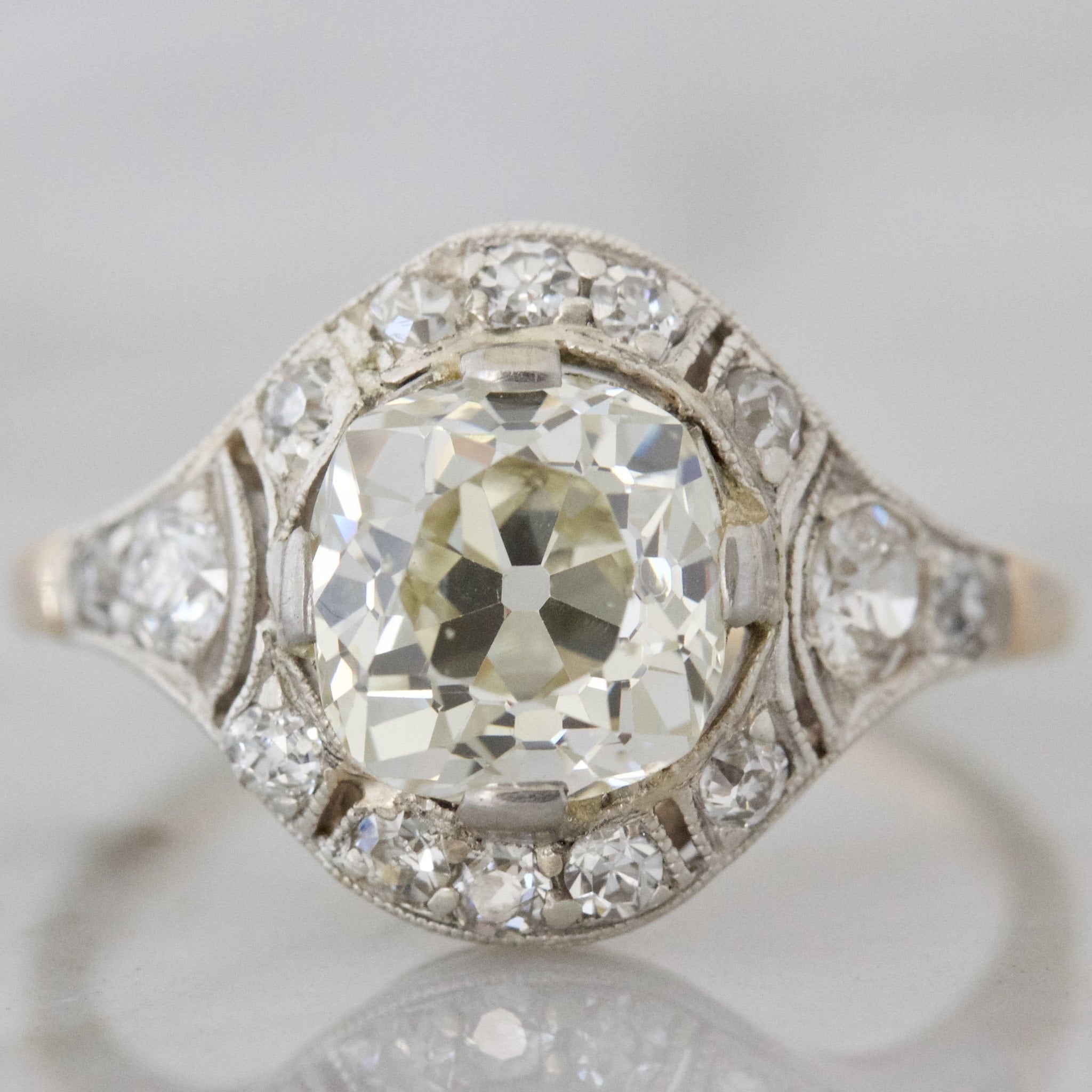 Edwardian Halo Engagement Ring Circa 1910 | Victor Barbone