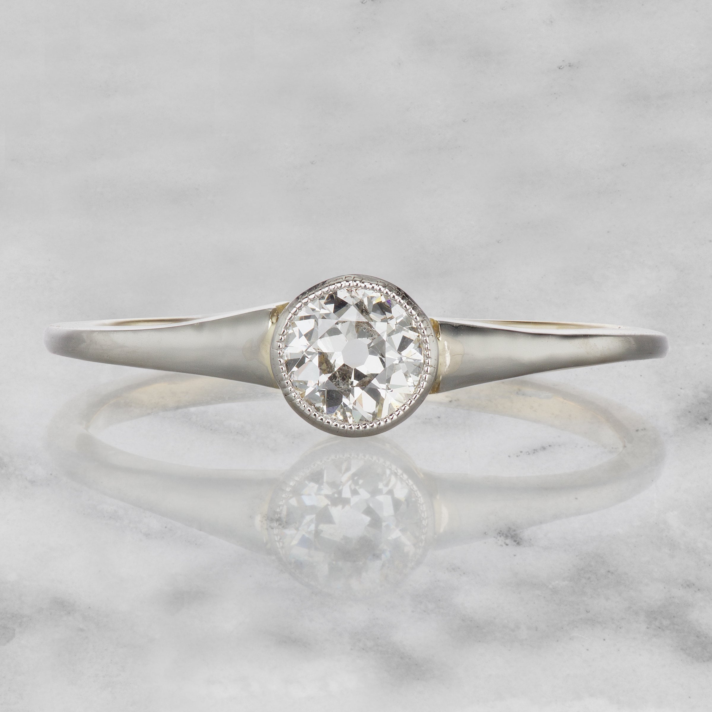 Reverse Tapered Engagement Ring Circa 1915 | Victor Barbone