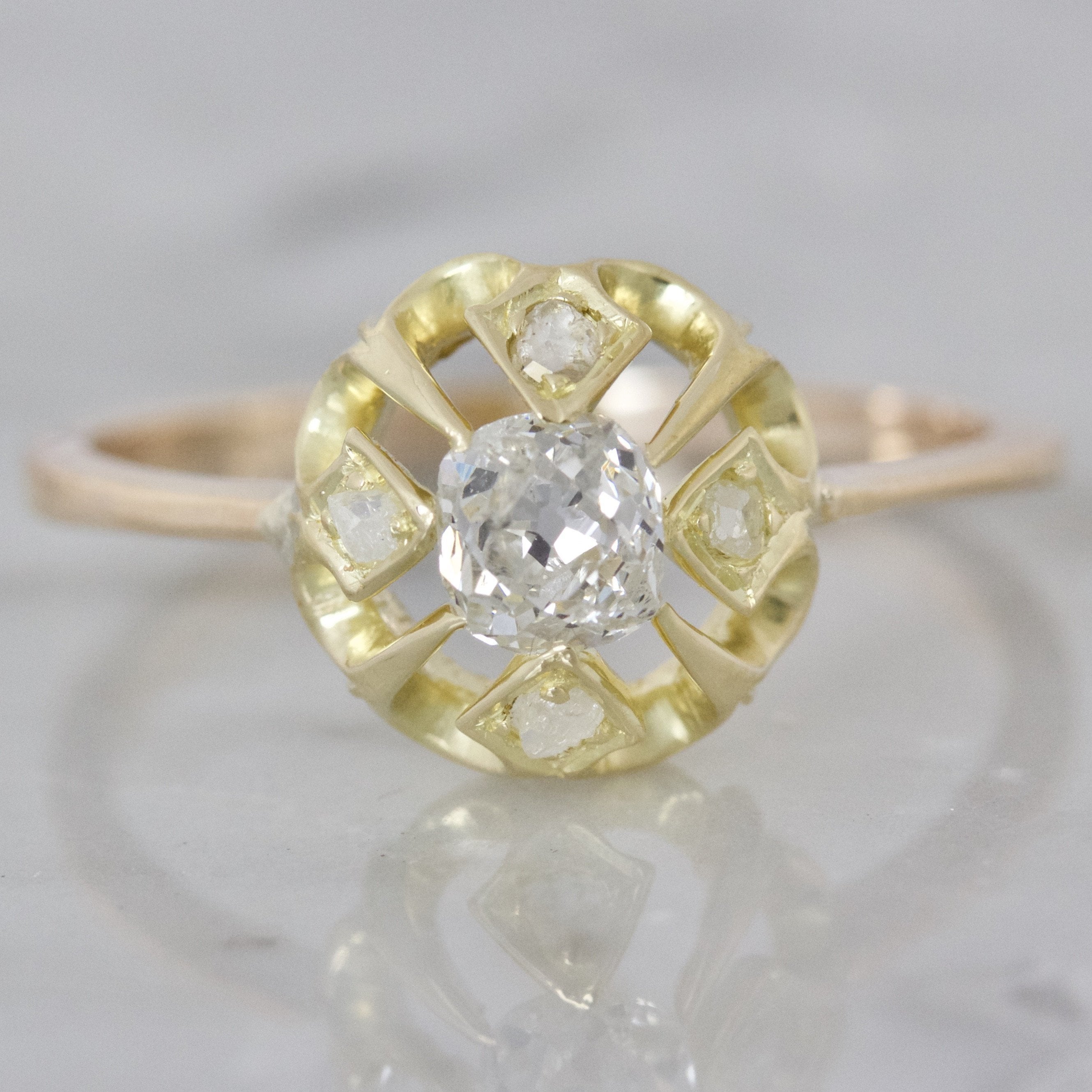 Delicate Vintage Engagement Ring Circa 1900 | Victor Barbone