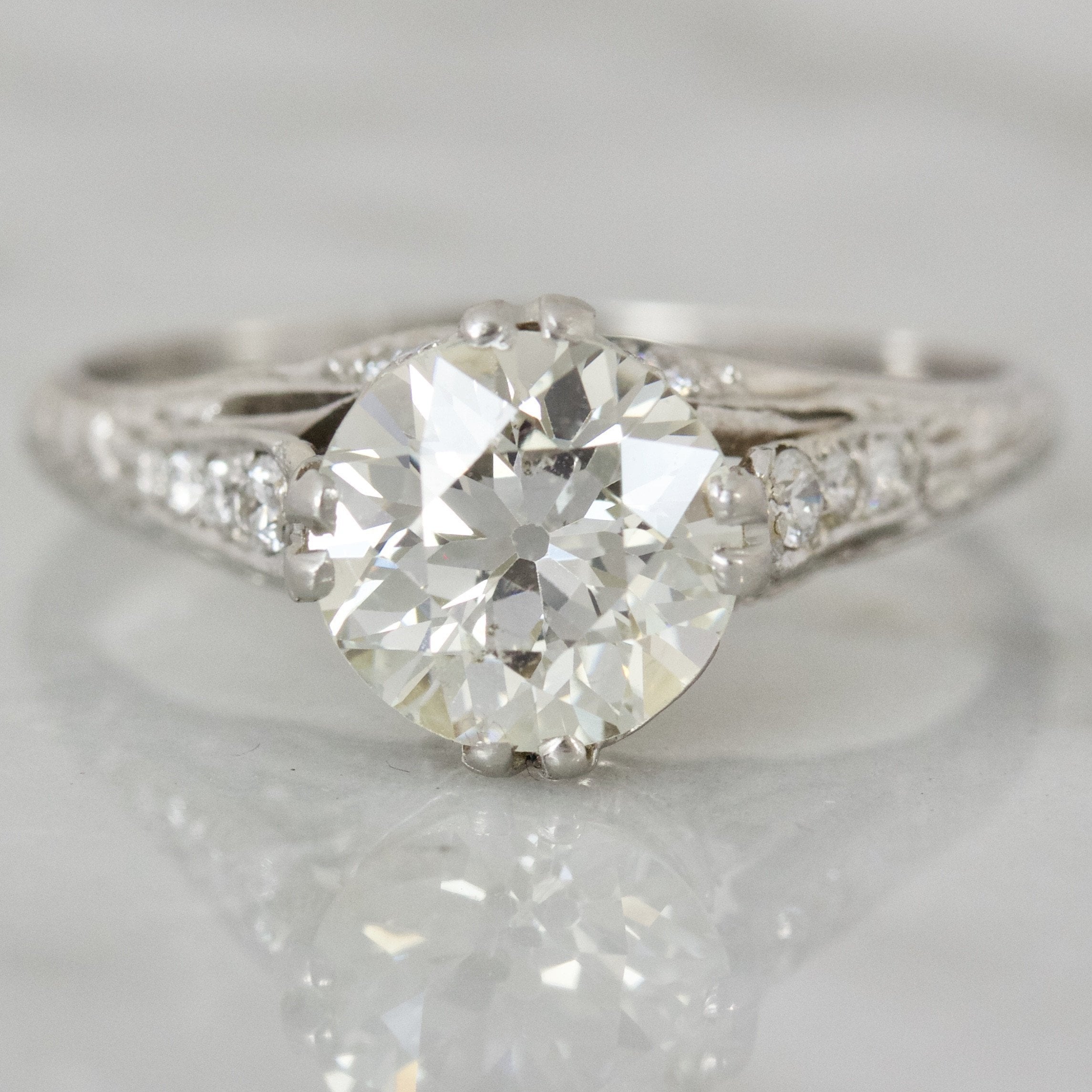 Traditional Solitaire Engagement Ring Circa 1920 | Victor Barbone