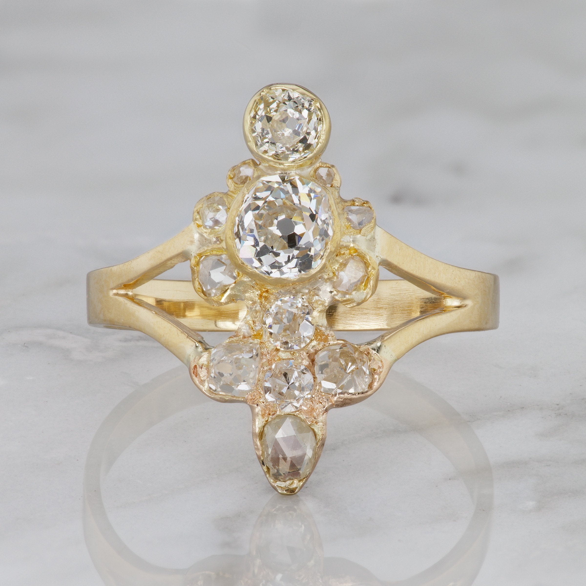 One Of A Kind Engagement Ring Circa 1900 | Victor Barbone