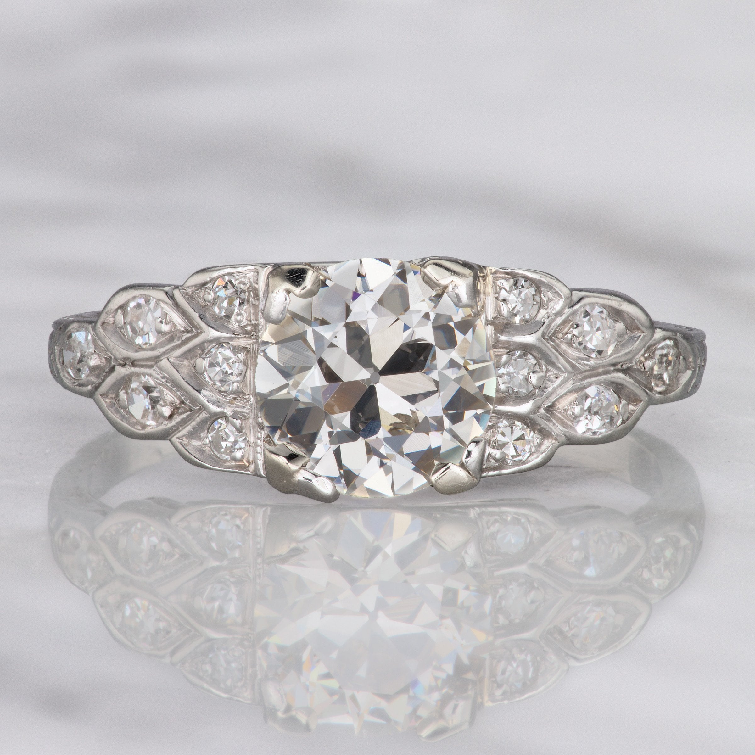 Transitional Cut Diamond Engagement Ring Circa 1925 | Victor Barbone