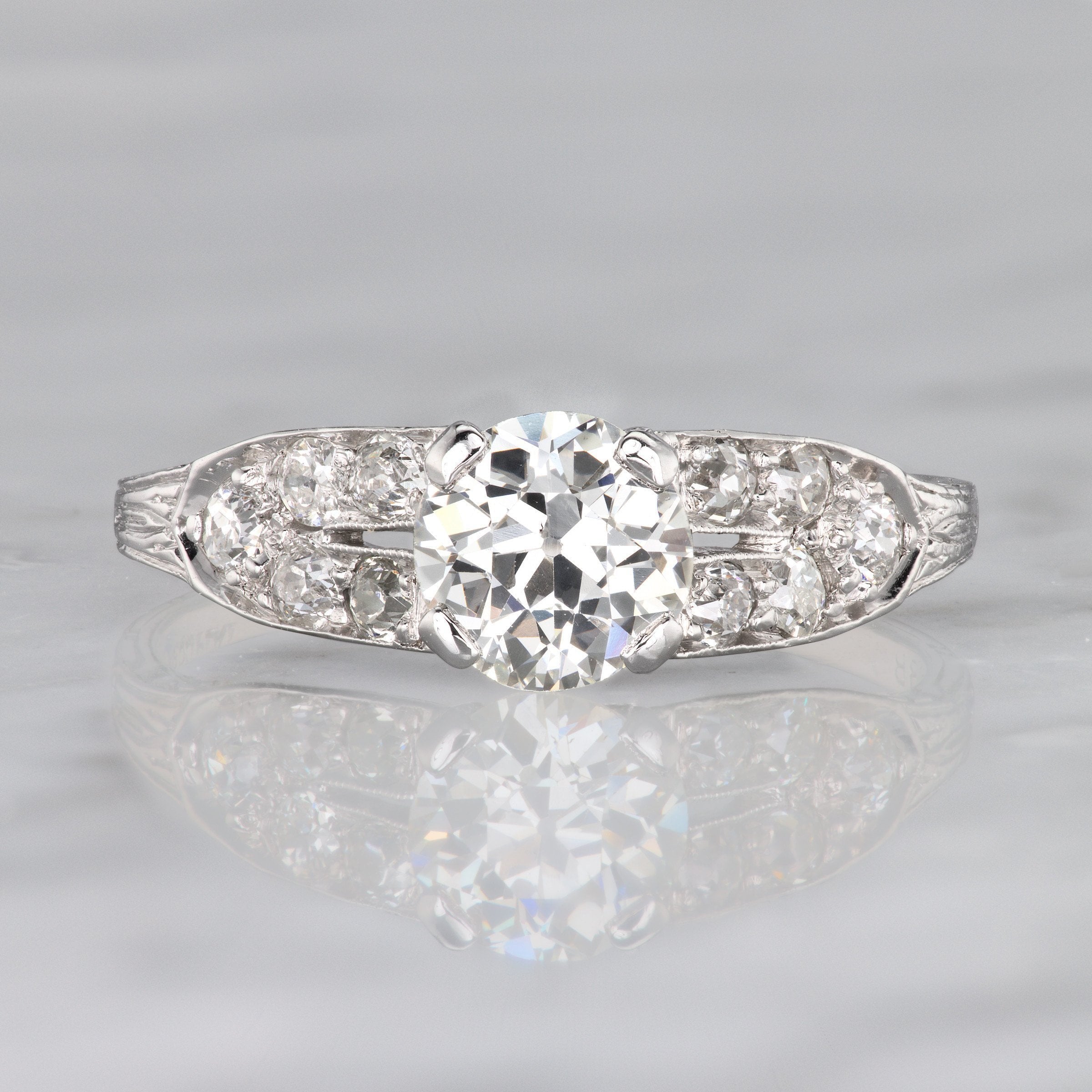 Split Shank Diamond Engagement Ring Circa 1920 | Victor Barbone