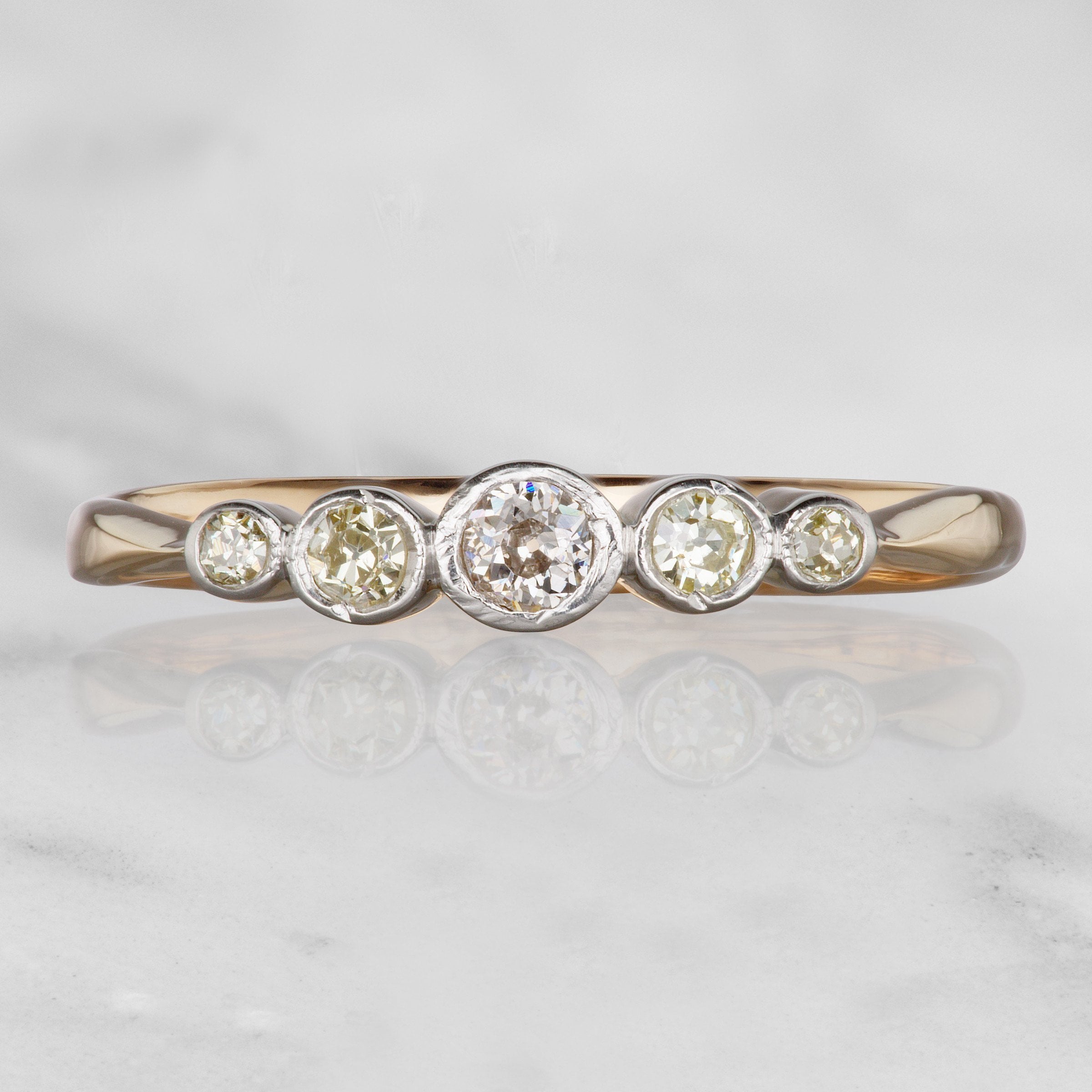 5 Diamond Engagement Ring Circa 1920 | Victor Barbone