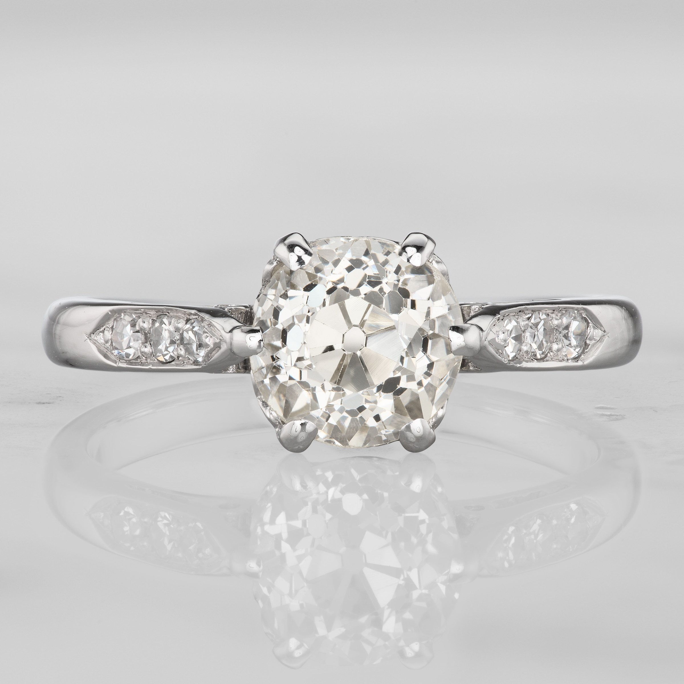 Engagement Ring With Hearts - Vintage | Victor Barbone