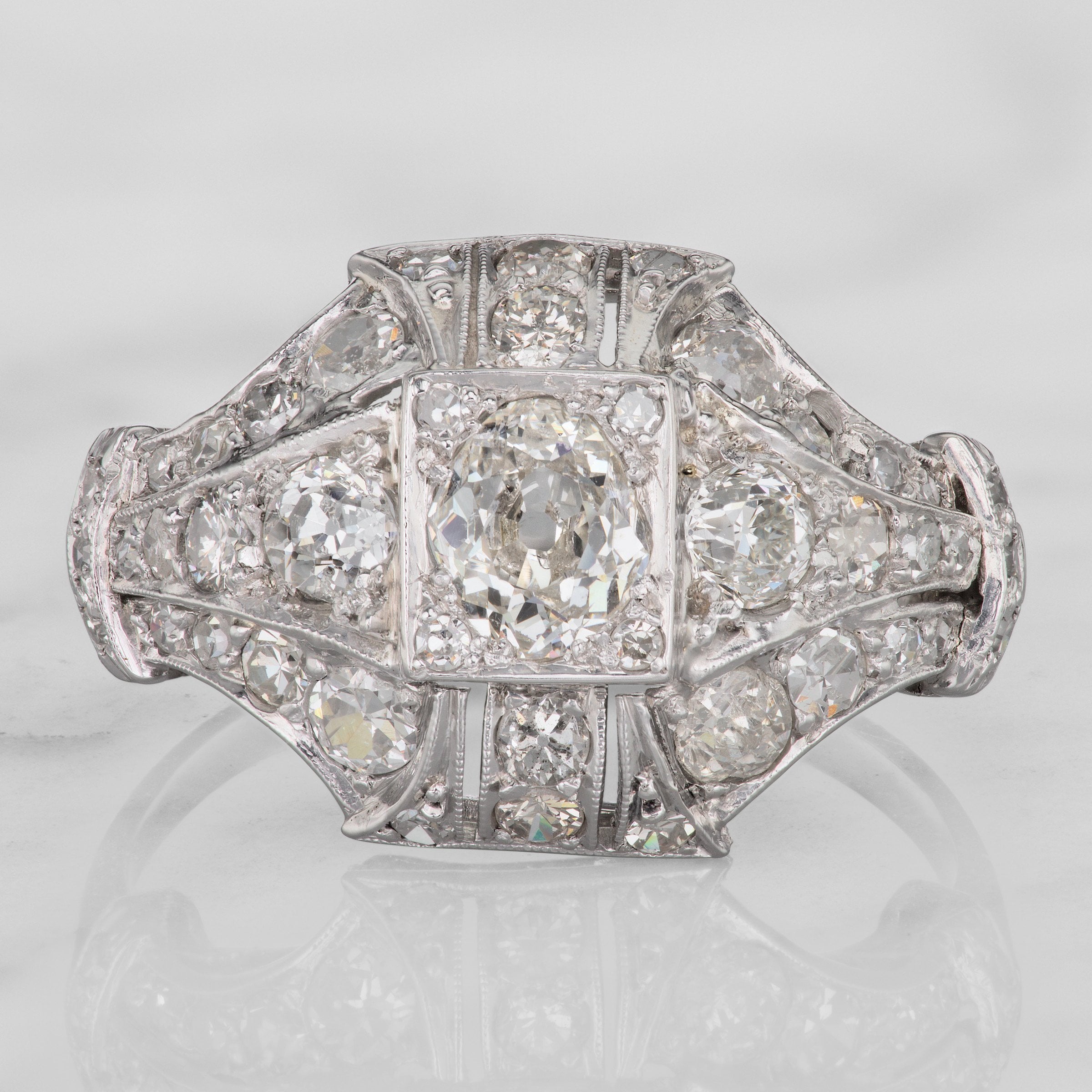 Beautiful Diamond Engagement Ring Circa 1910s | Victor Barbone