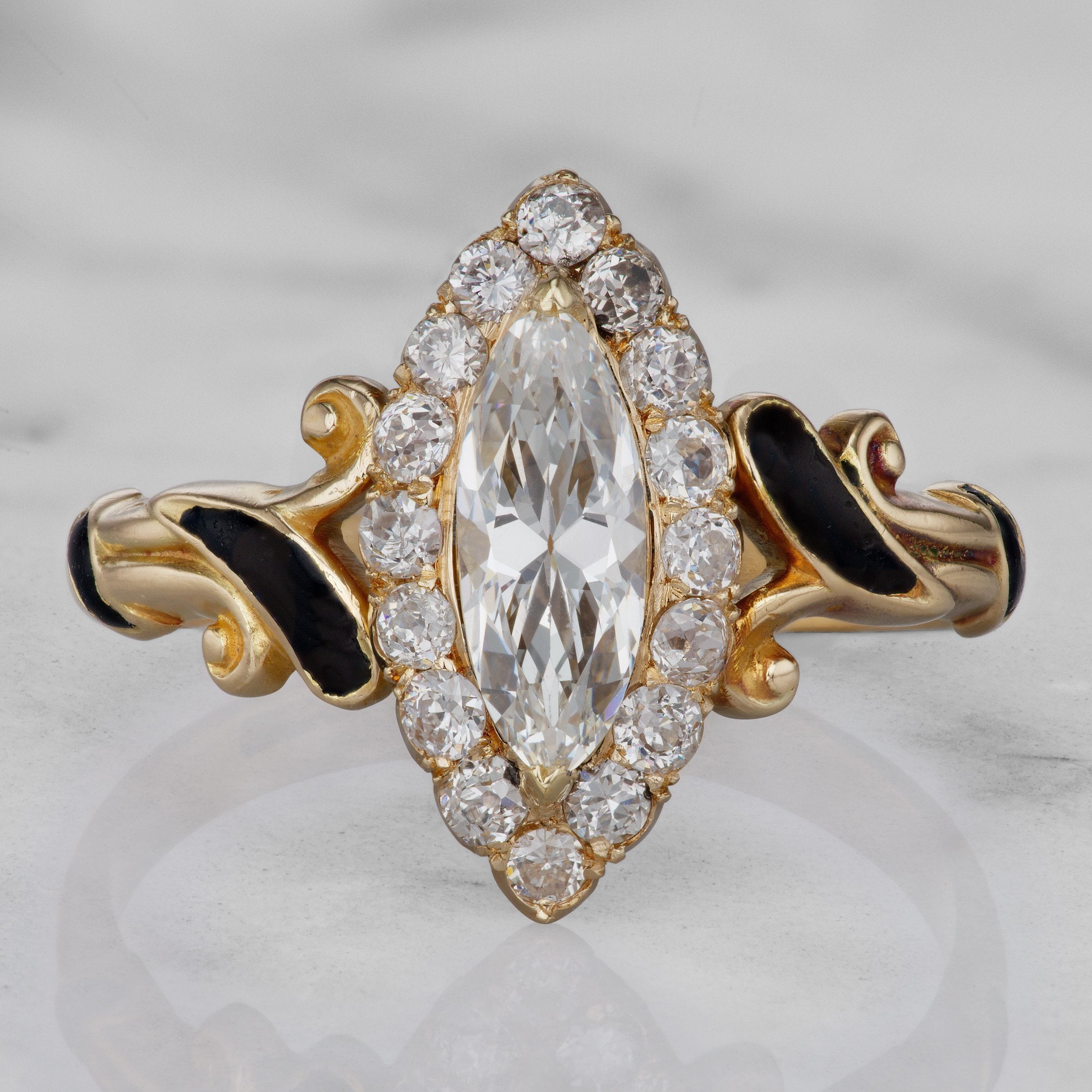 Edwardian Marquise Engagement Ring | Victor Barbone