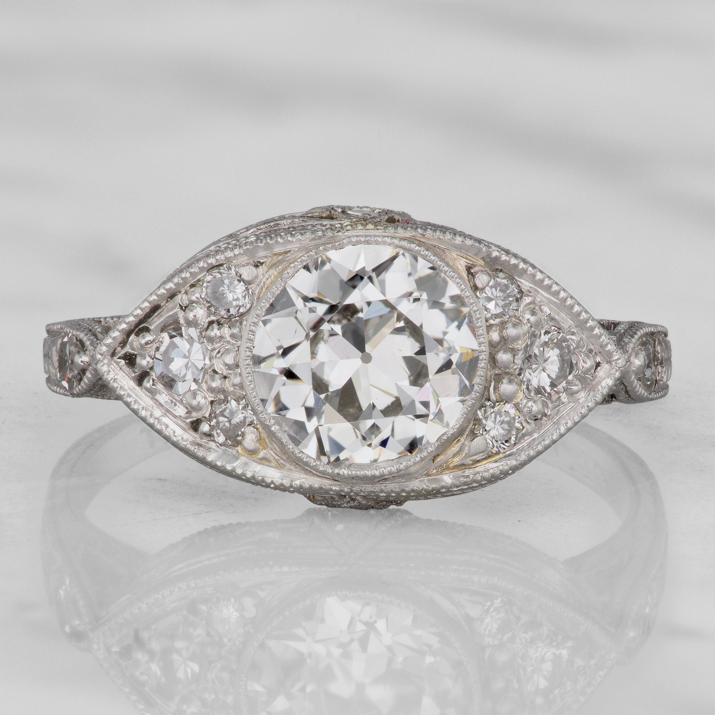 Vintage Oval Cluster Engagement Ring | Victor Barbone