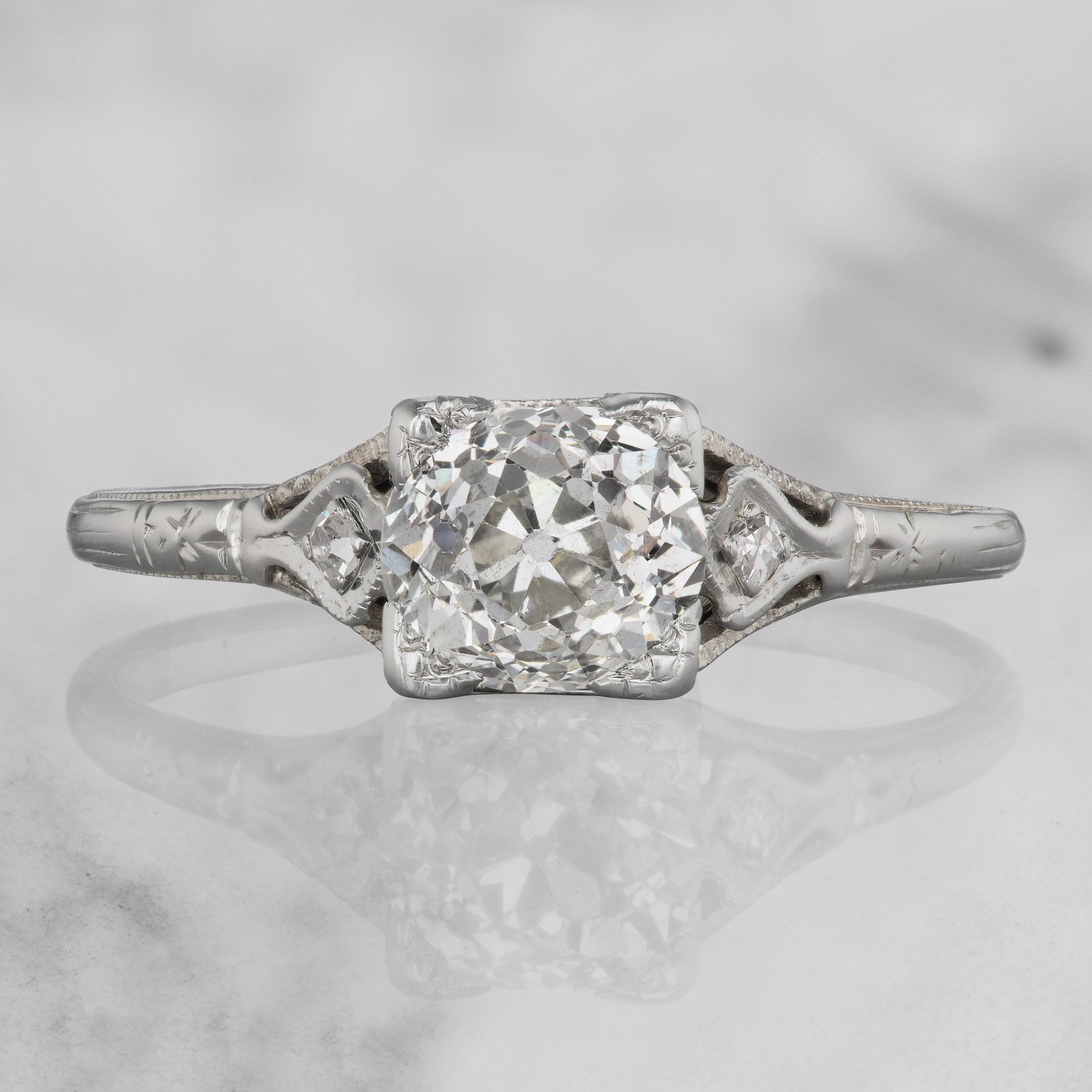 Vintage Square Engagement Ring - Circa 1925 | Victor Barbone