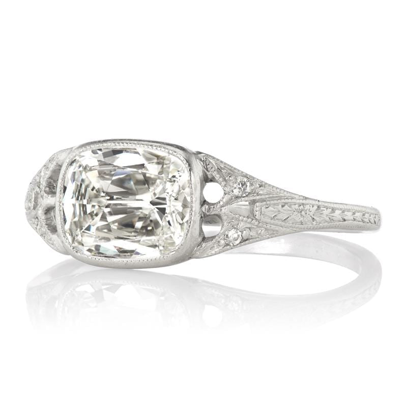 1.14ct old mine cut diamond diamond engagement ring