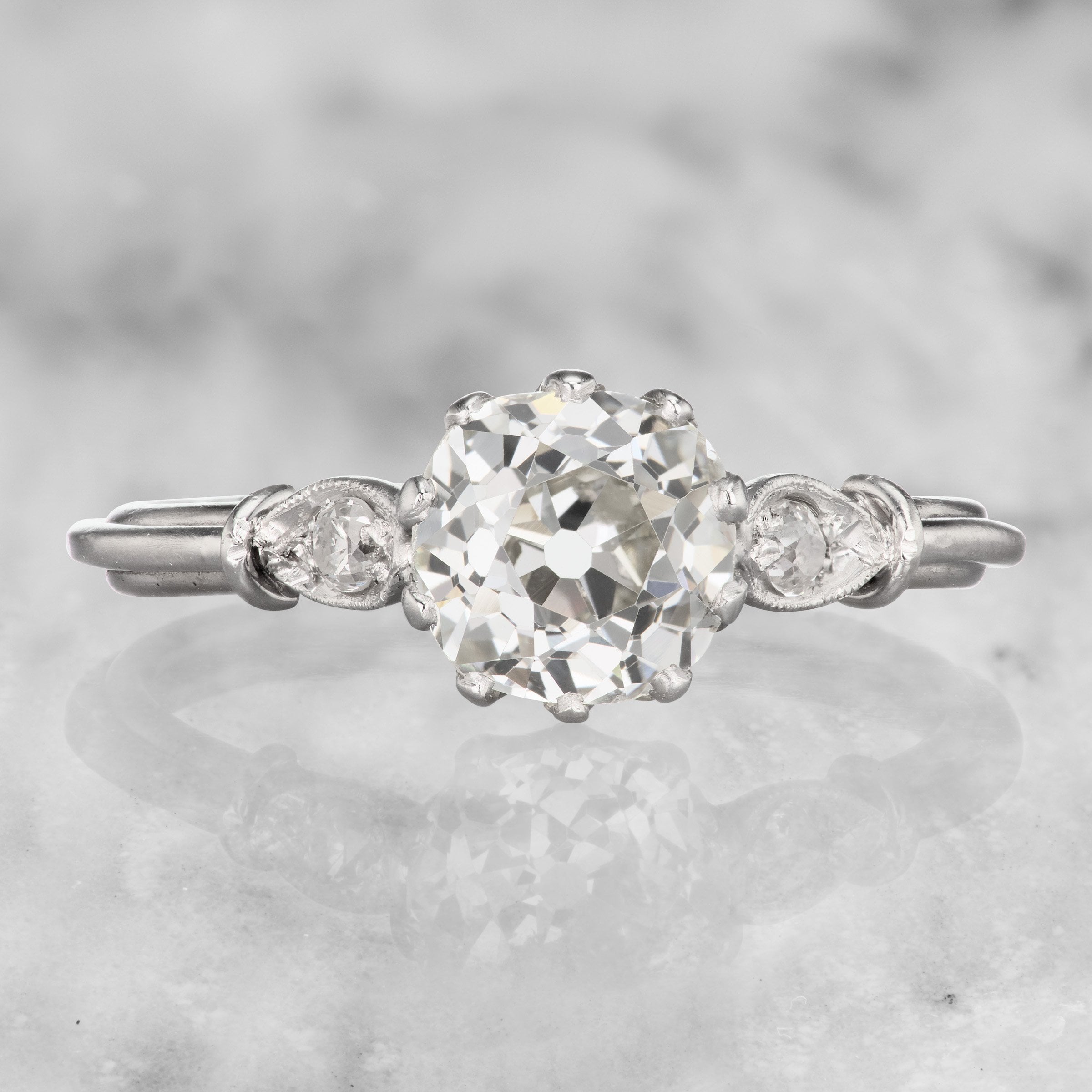 Antique Diamond Solitaire Engagement Ring | Victor Barbone