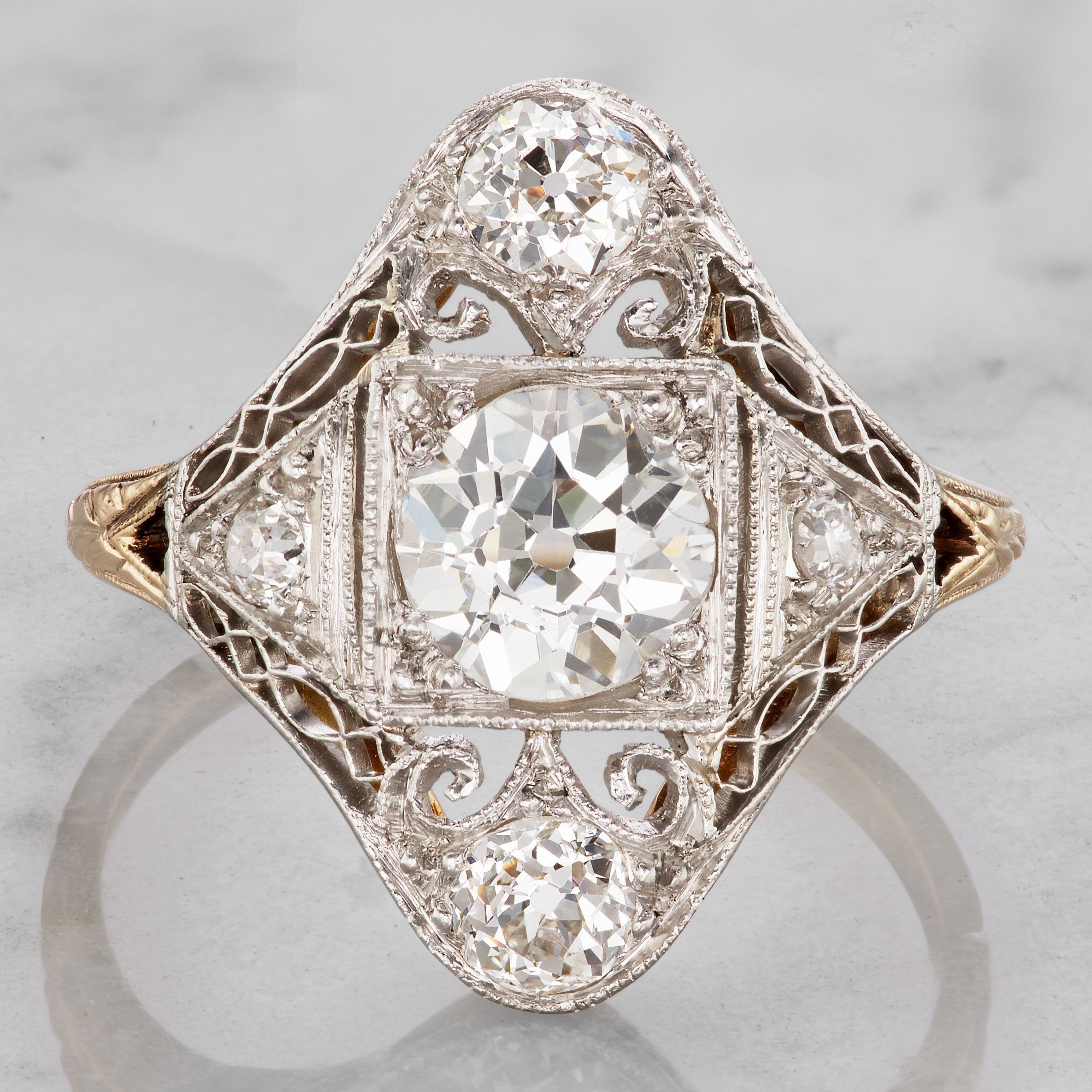 Edwardian Era Engagement Ring Circa 1910 | Victor Barbone