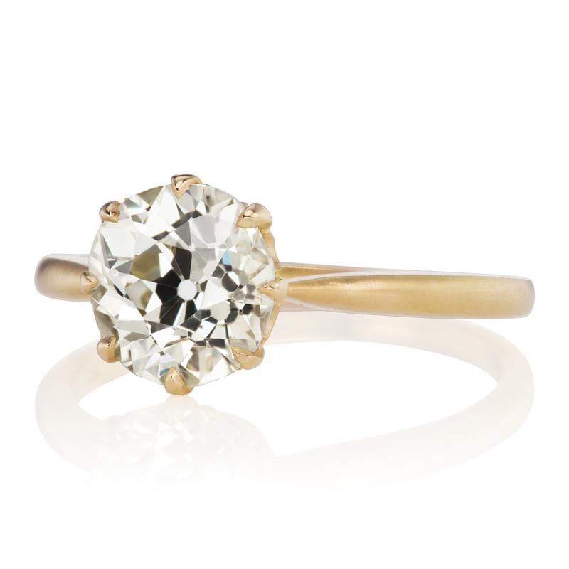 1.95ct old European cut diamond diamond engagement ring